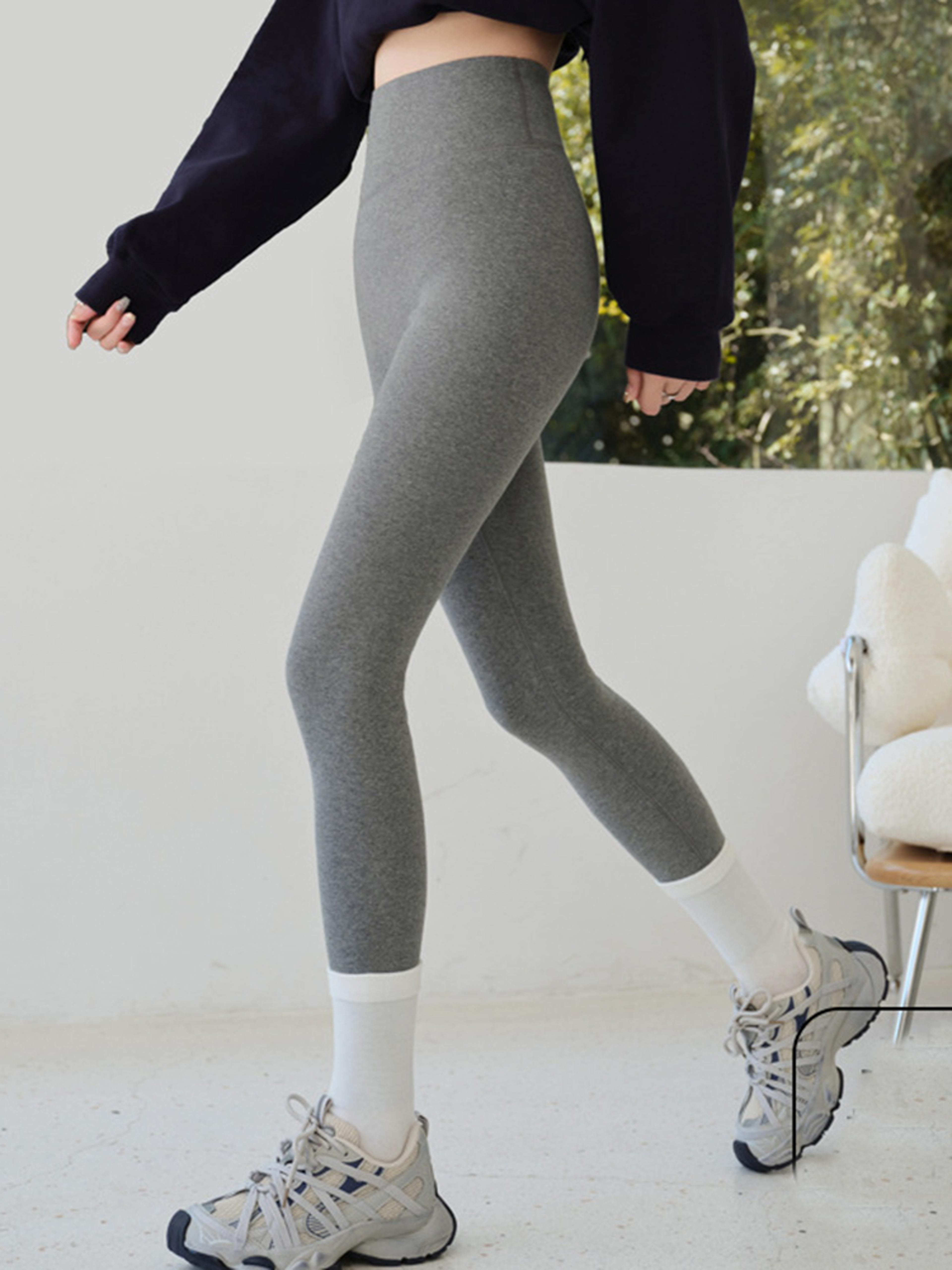 Womens High Waist Fleece Leggings Thick Warm Winter Ankle Length Pants 8