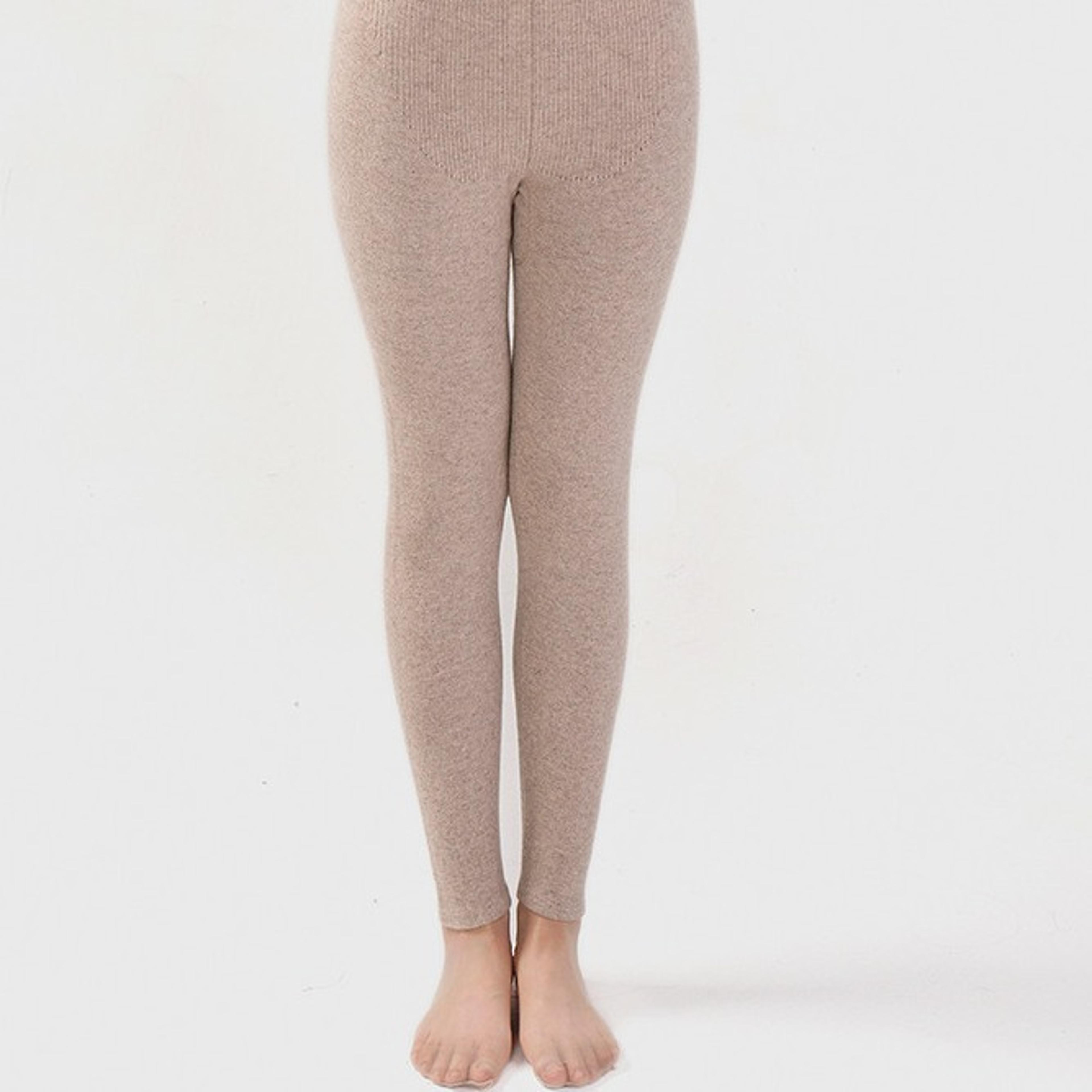 Womens Cashmere Wool Blend Knit Leggings with High Stretch and Slim Fitjpg