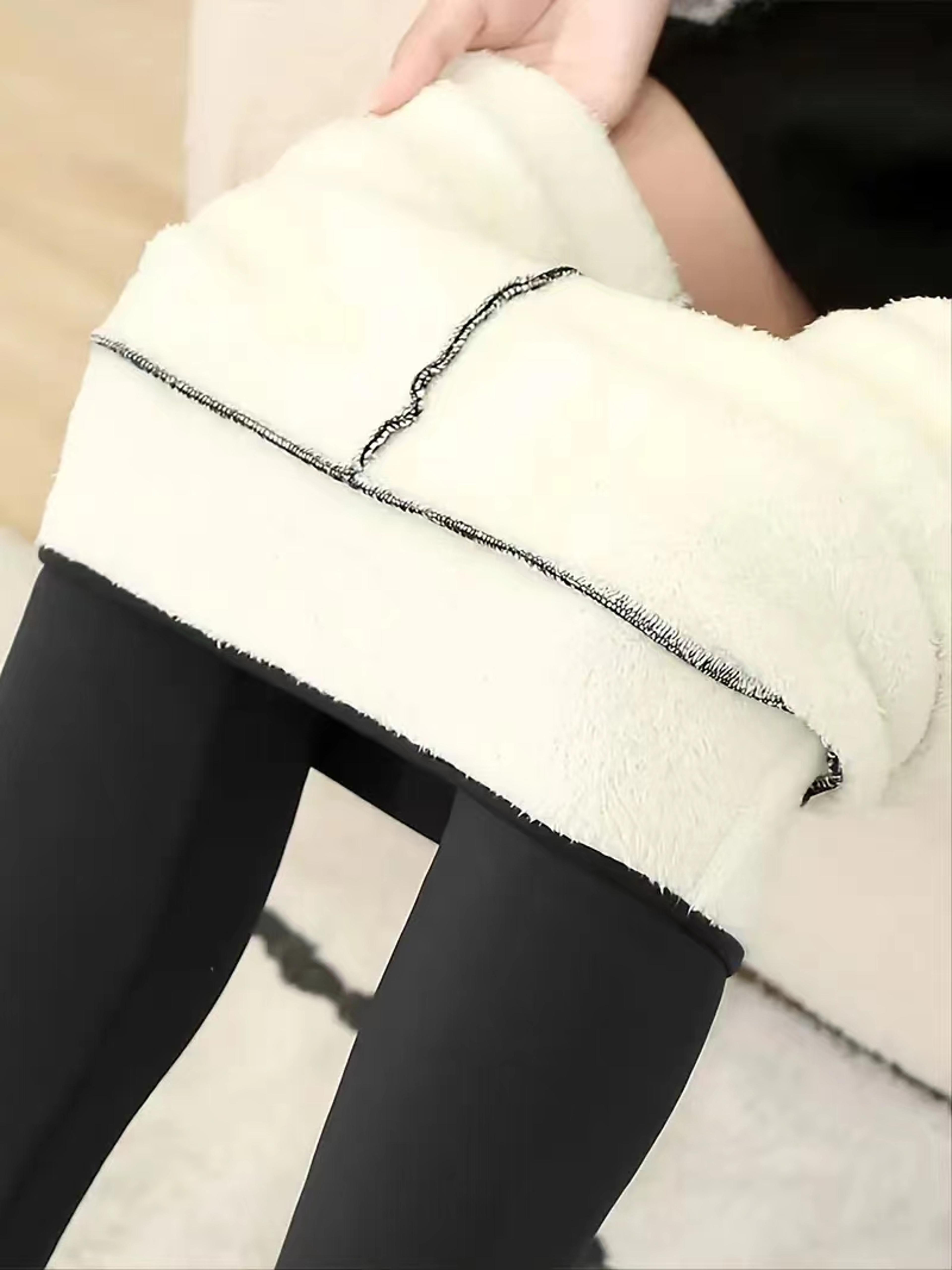 womens fleece lined winter leggings high waisted stretch yoga pants