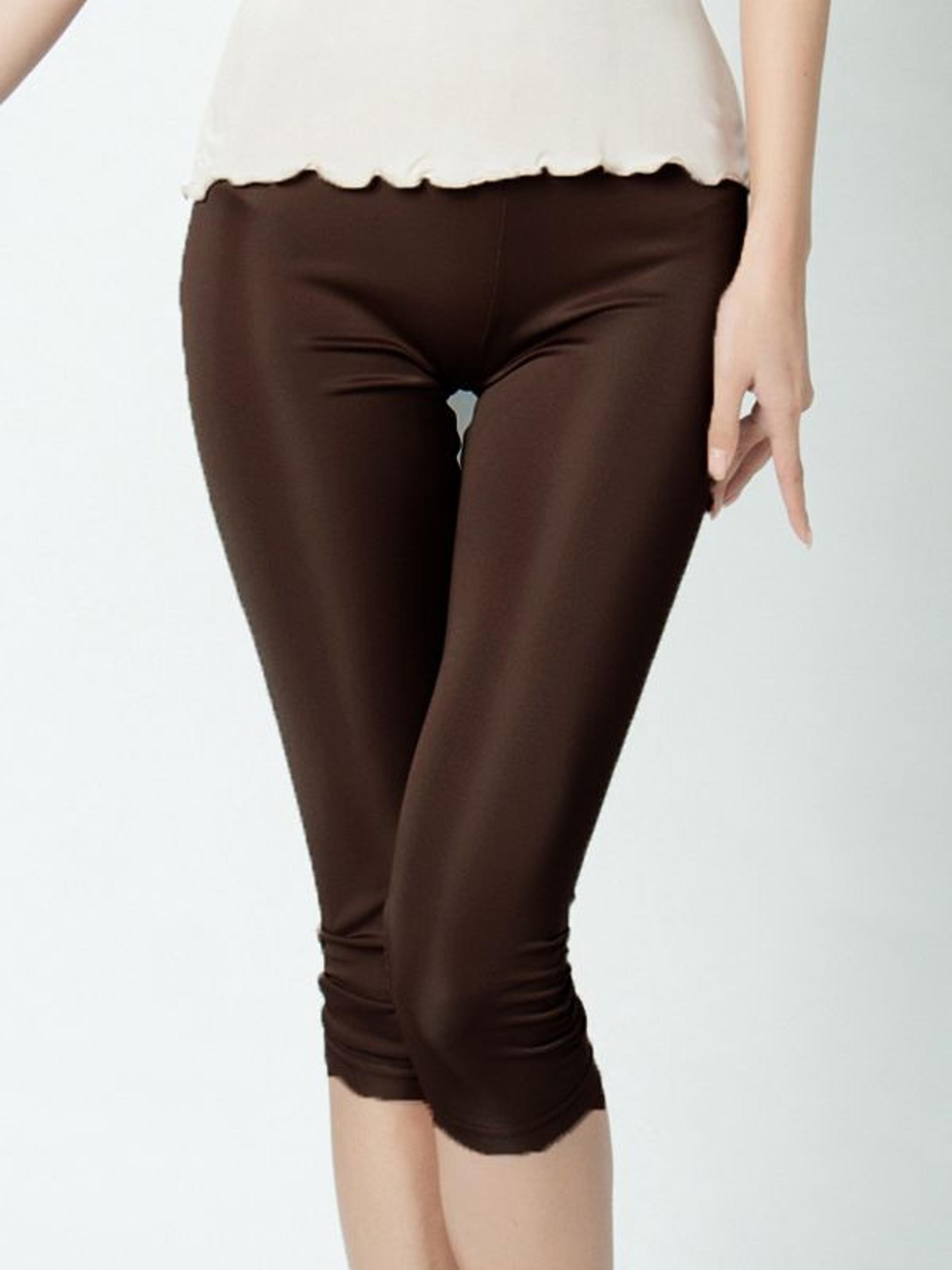Womens Silk Viscose Knit Mid Calf Leggings With Stretch And Booty Lifting Fit 11