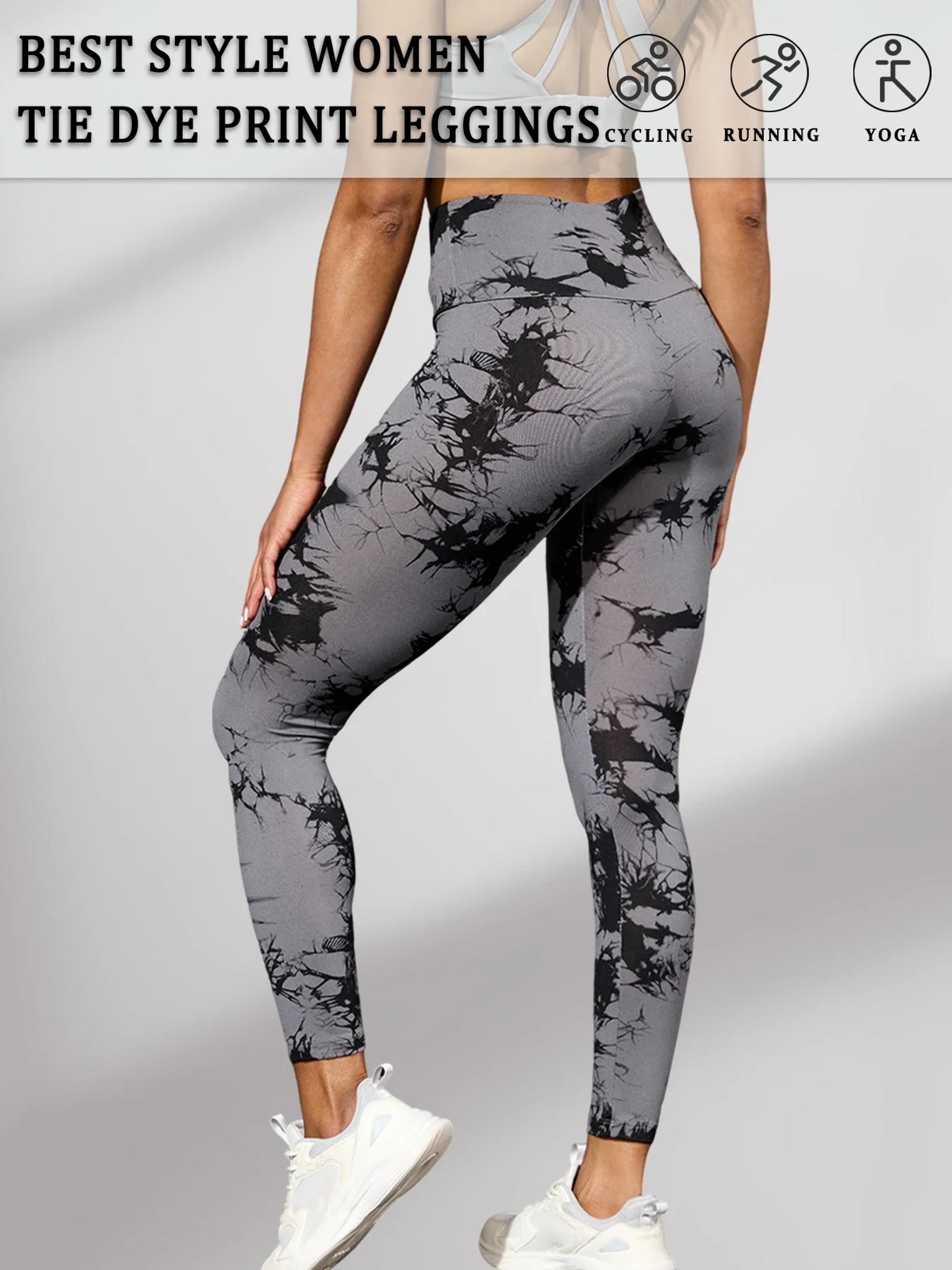 Womens High Waisted Tie Dye Leggings For Yoga Running And Gym Workouts 7