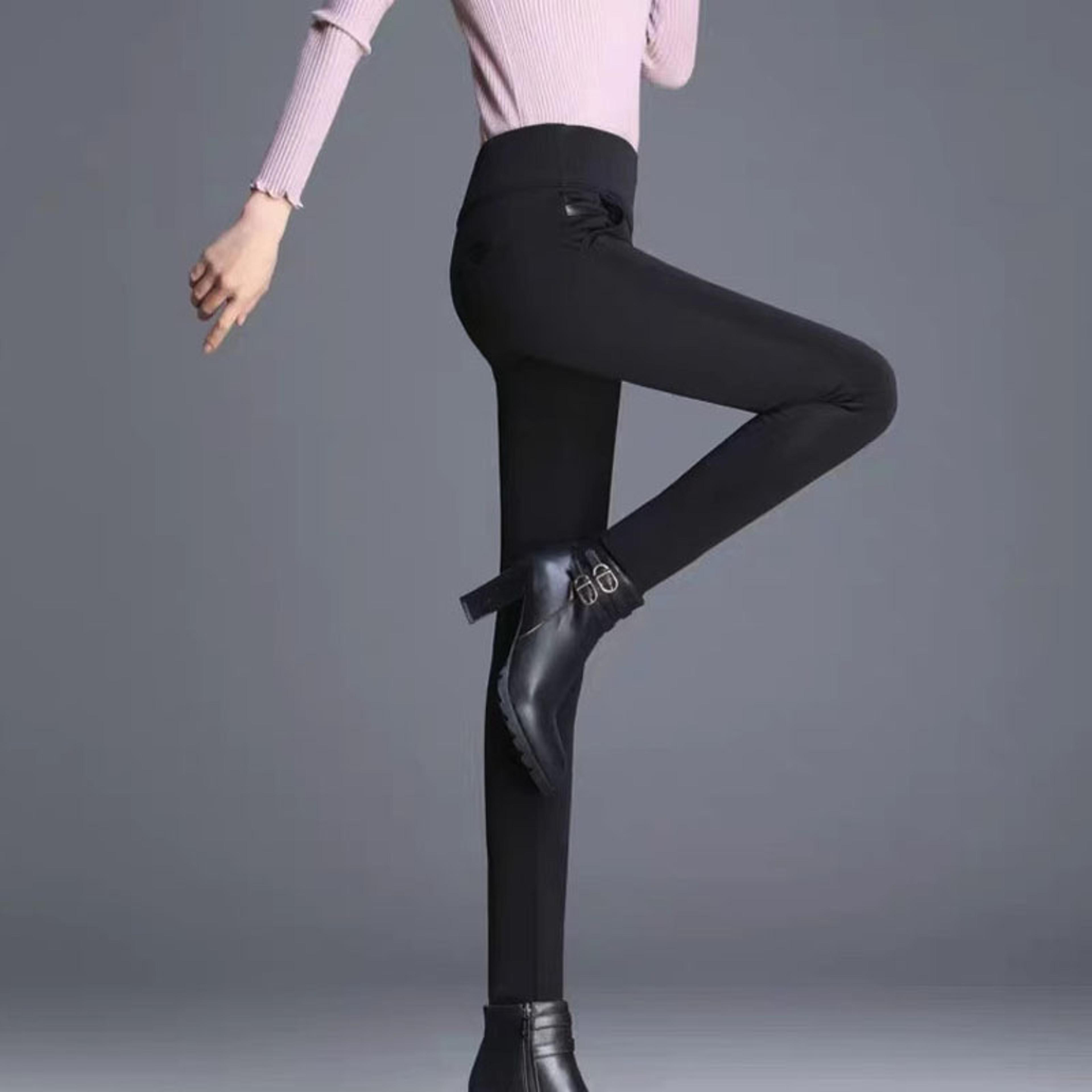 Womens High Waisted Mid Calf Leggings With Stretchy Slim Fit 4
