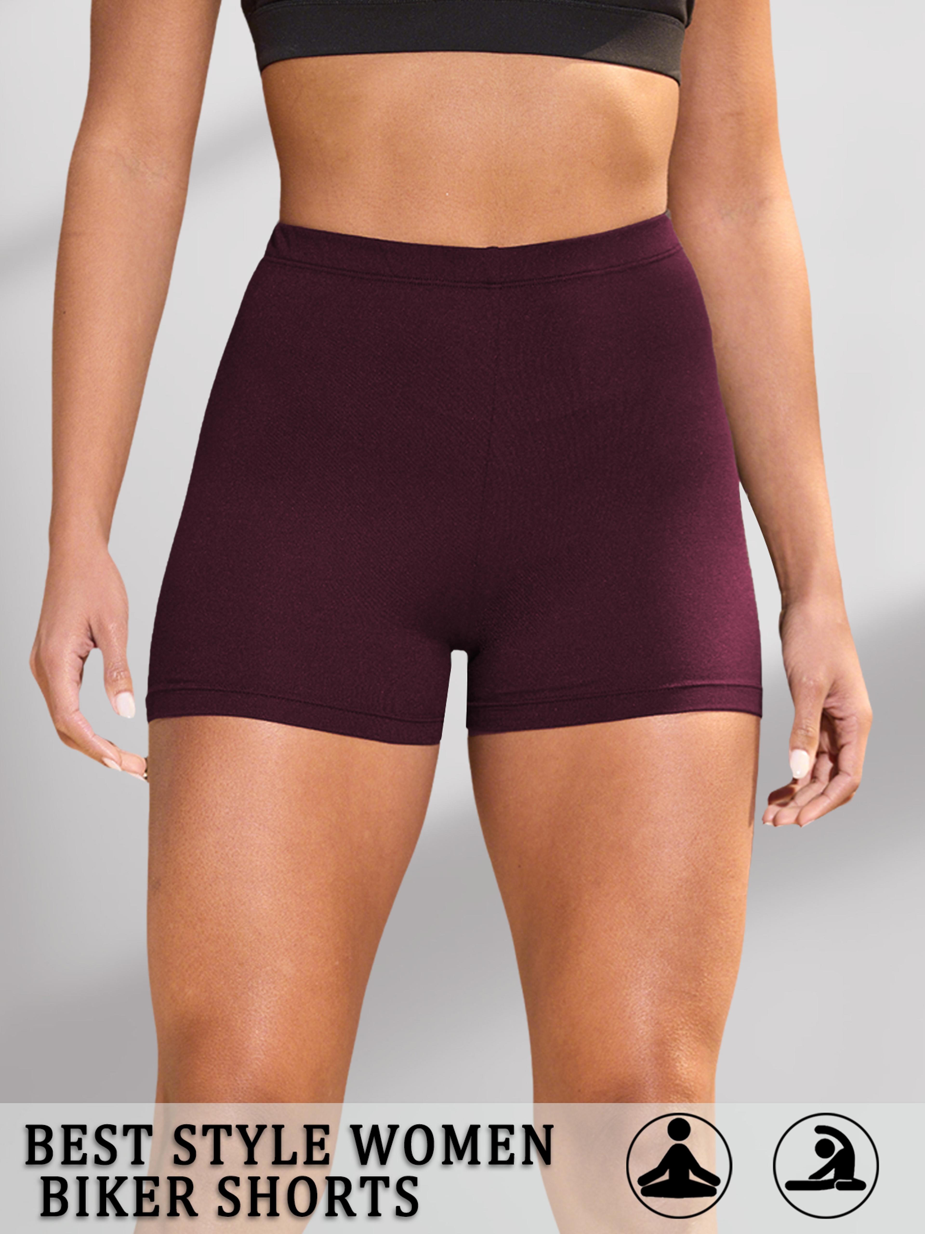 Womens High Stretch Biker Shorts With Soft Knit Fabric For Yoga And Running 8