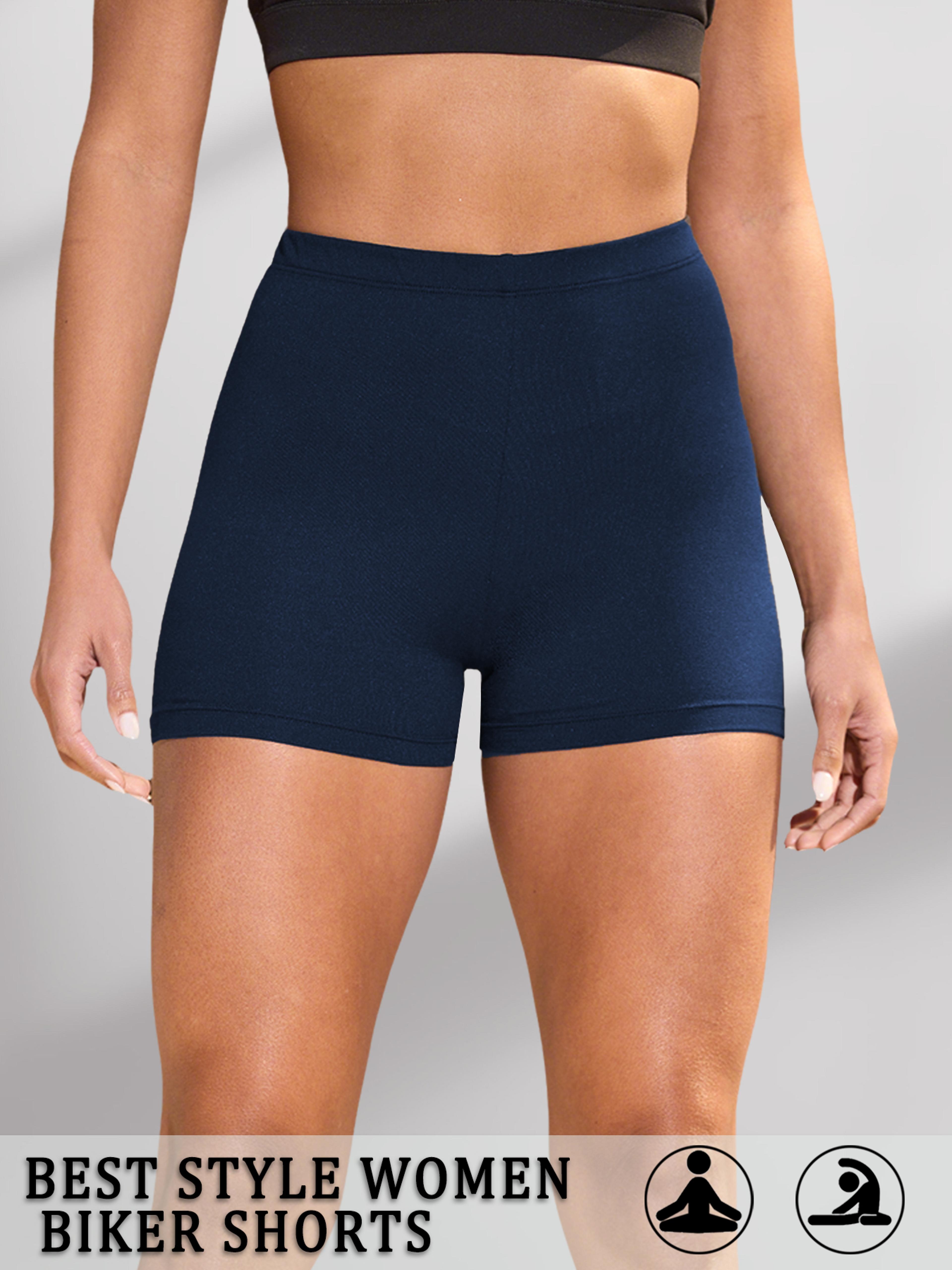Womens High Stretch Biker Shorts With Soft Knit Fabric For Yoga And Running 10