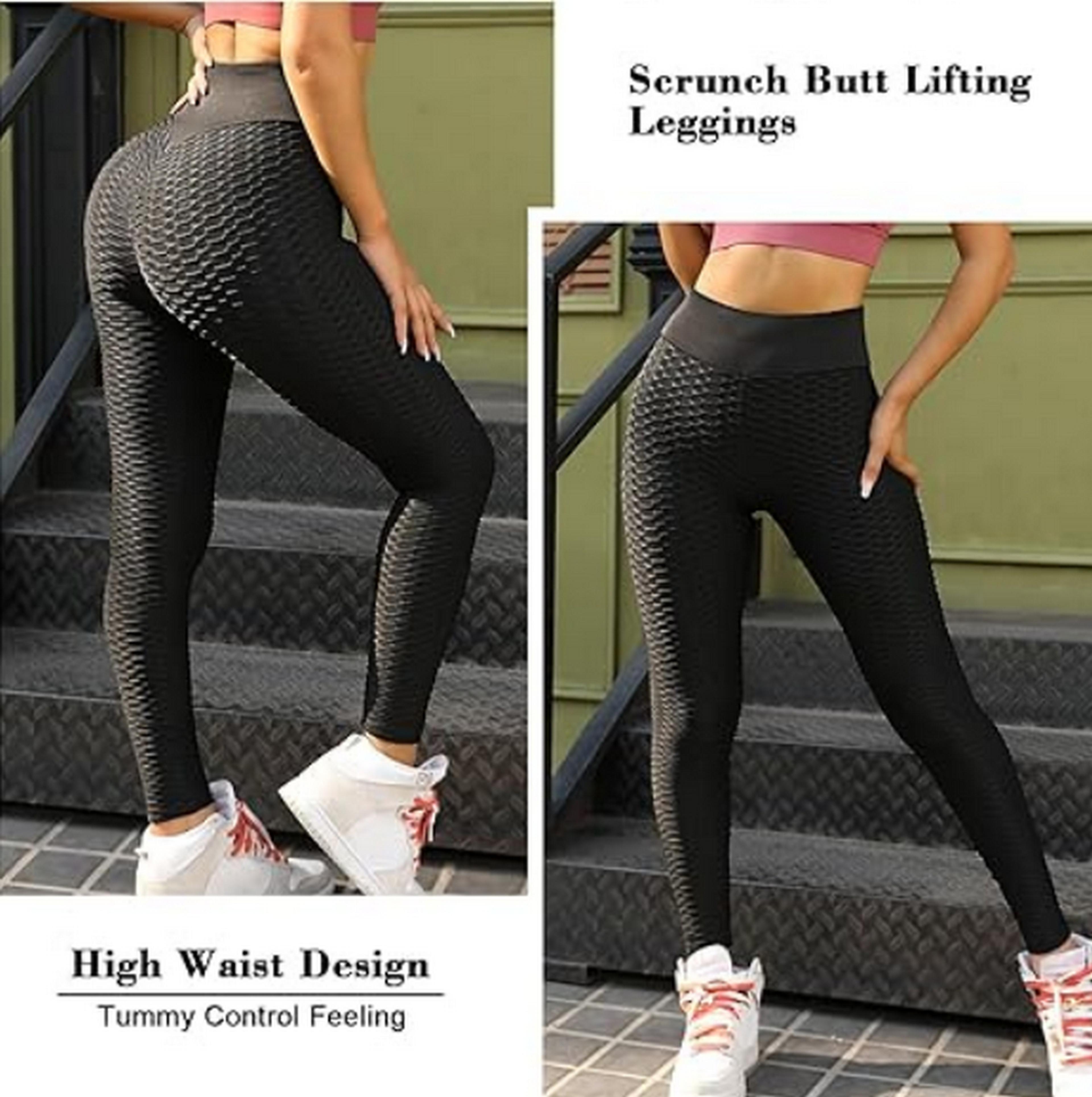 Womens High Waisted Scrunch Butt Lifting Yoga Leggings With Tummy Control 4