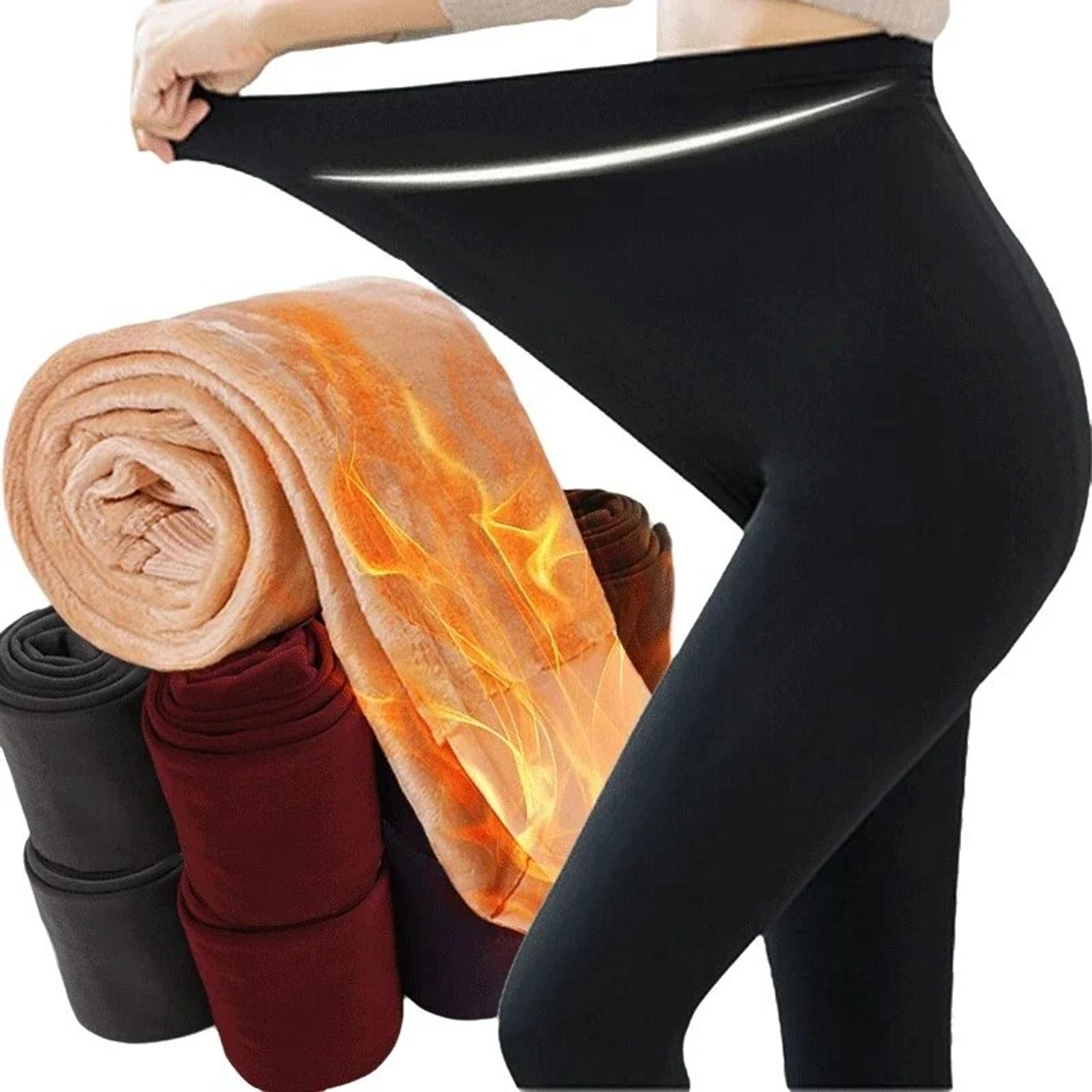 Womens High Waisted Fleece Lined Leggings For Cold Weather 2