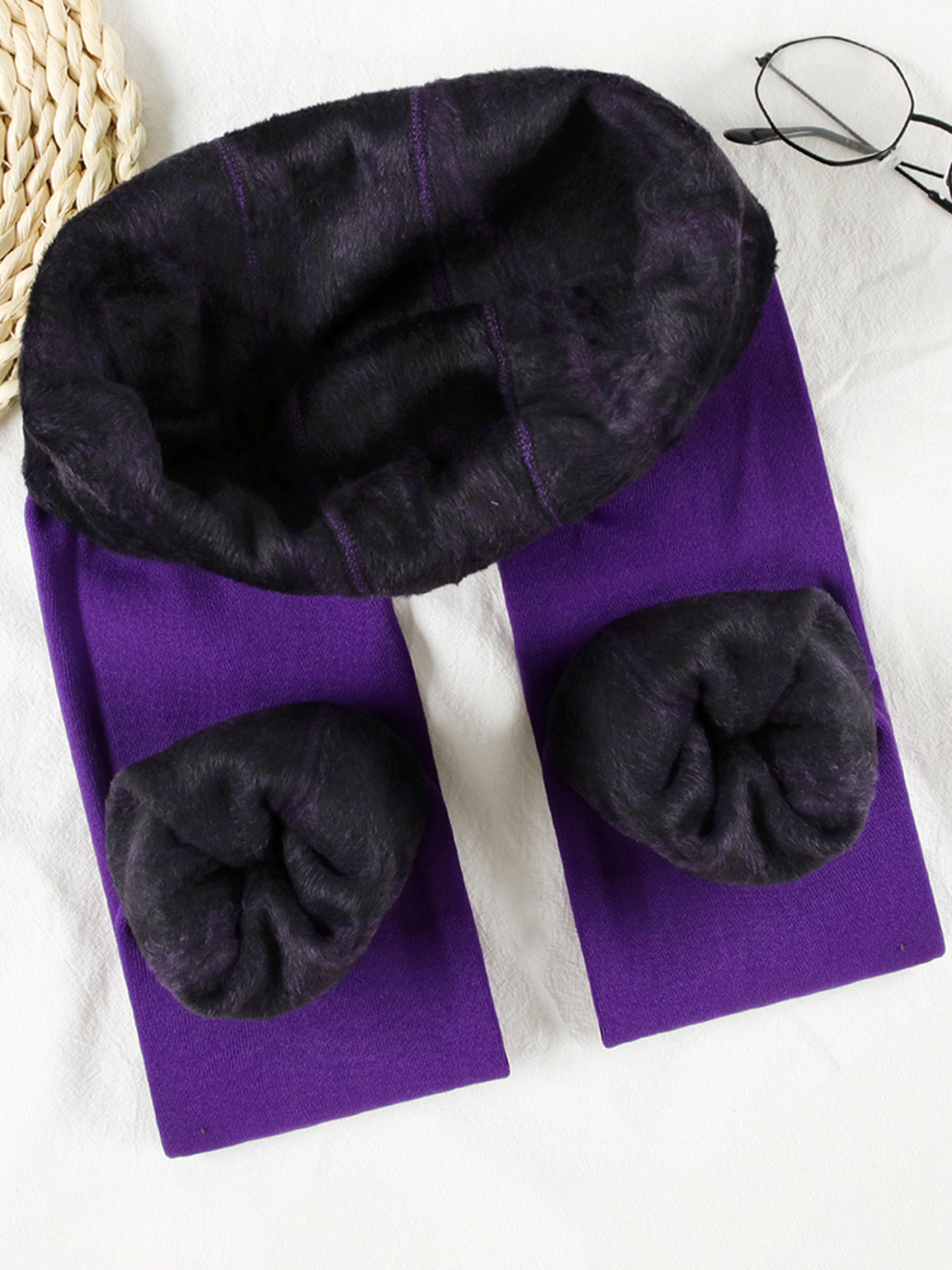 Womens High Waisted Fleece Lined Leggings For Cold Weather 9