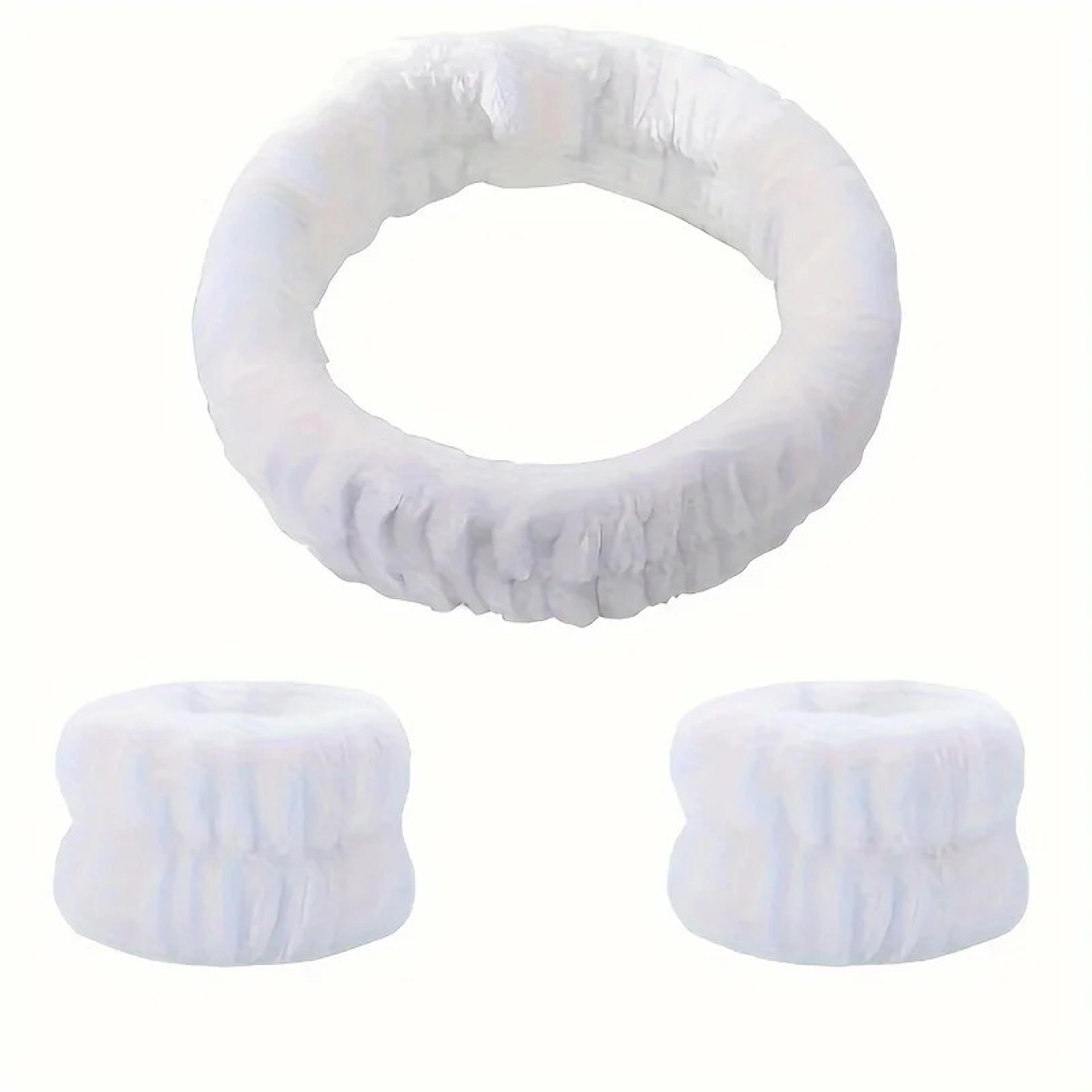 Velvet Facial High Elastic Makeup Hairband  Face Wash Wristband Set  Soft Skin Care  Spa Essentials 7