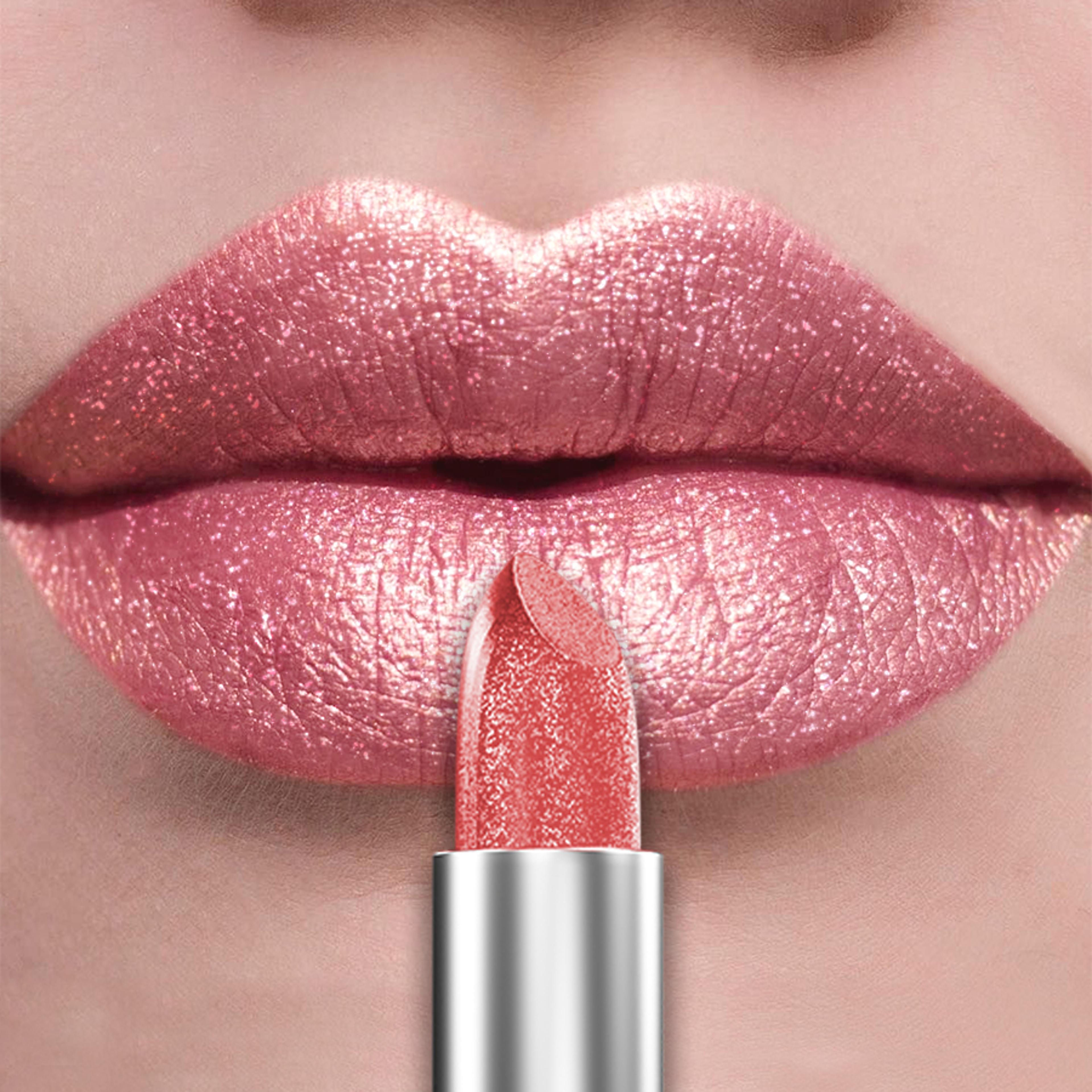 Bold  Intense Glitter Shiny Metallic Lipstick Pearlescent Lip Tint Long Lasting Matte Lip Makeups 14