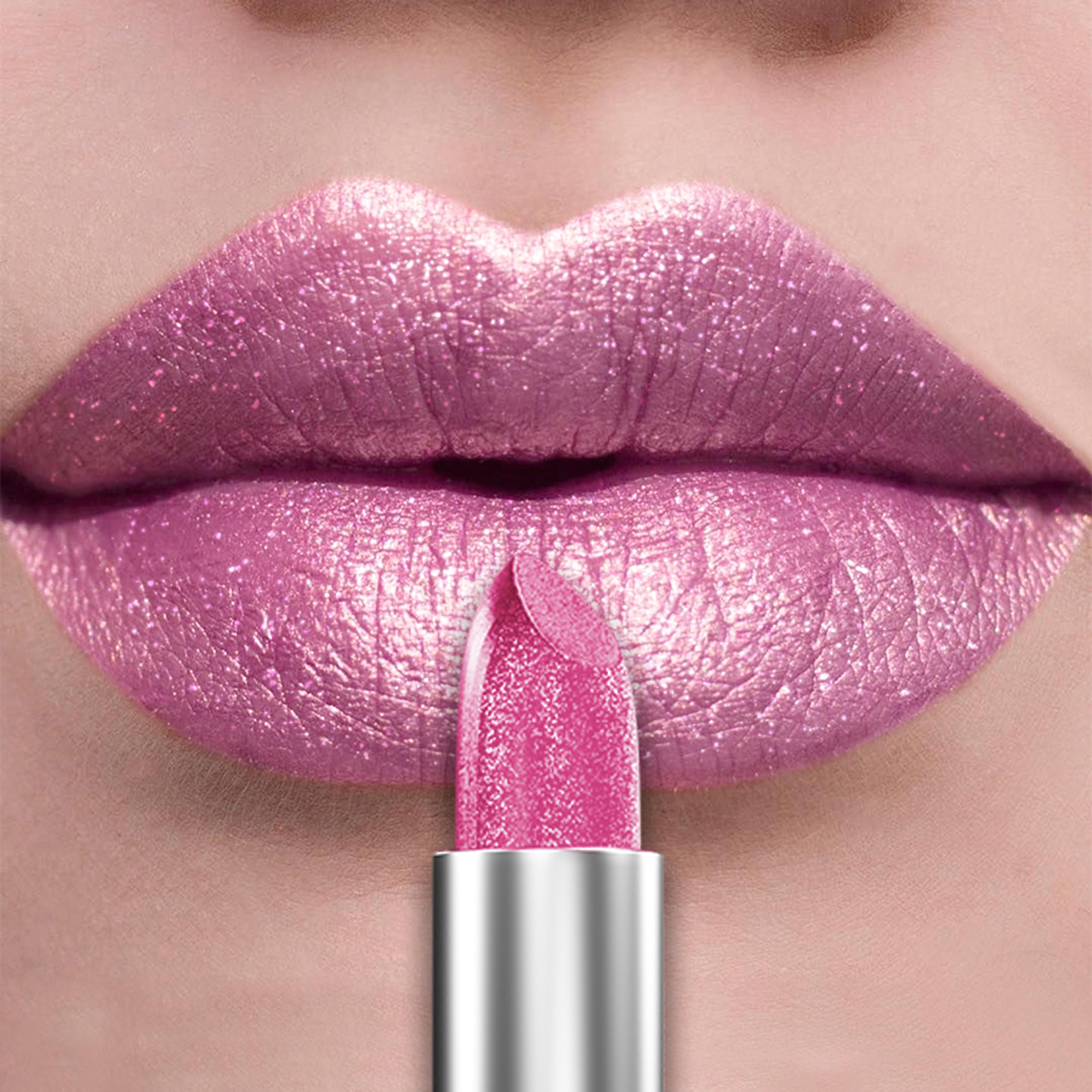 Bold  Intense Glitter Shiny Metallic Lipstick Pearlescent Lip Tint Long Lasting Matte Lip Makeups 15