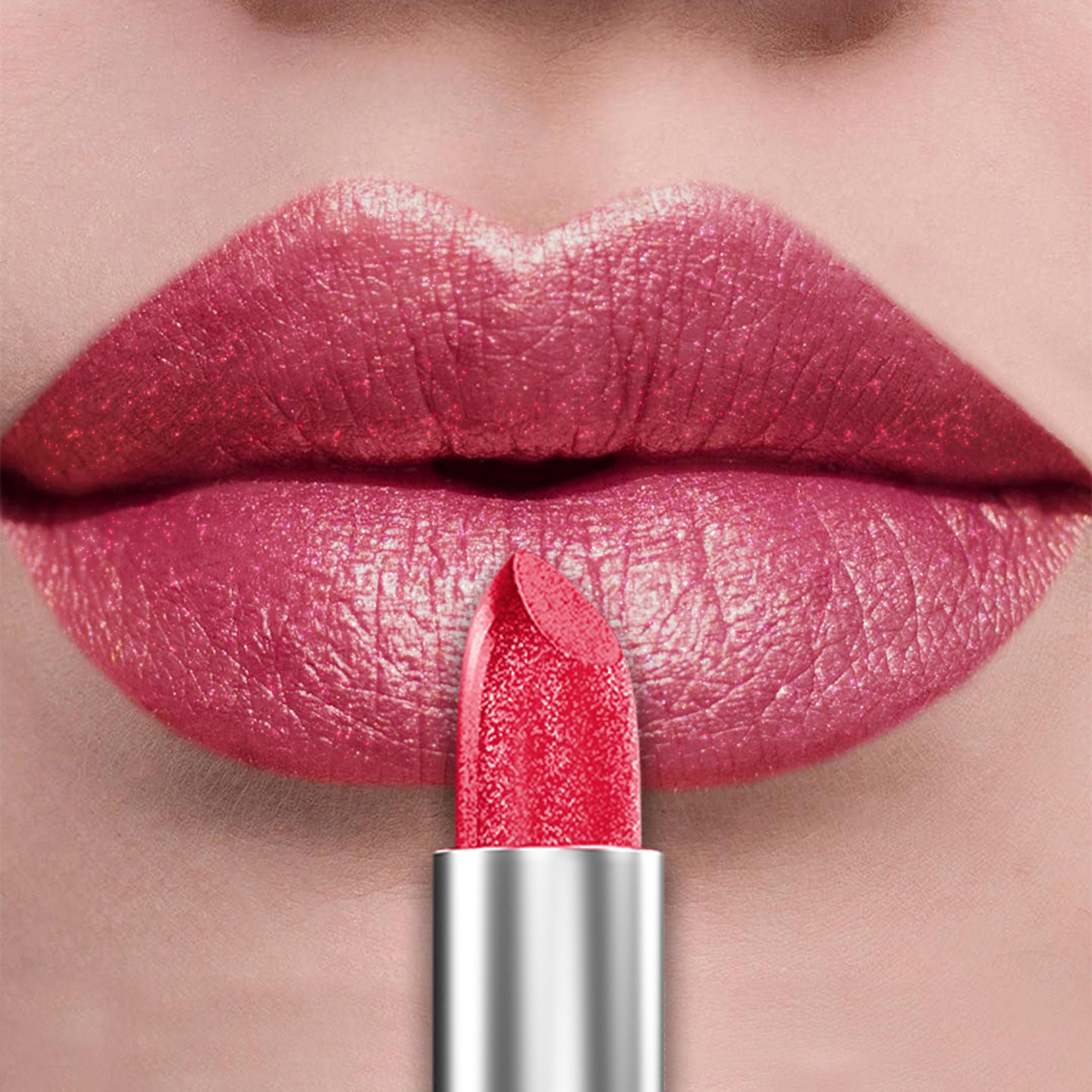 Bold  Intense Glitter Shiny Metallic Lipstick Pearlescent Lip Tint Long Lasting Matte Lip Makeups 18