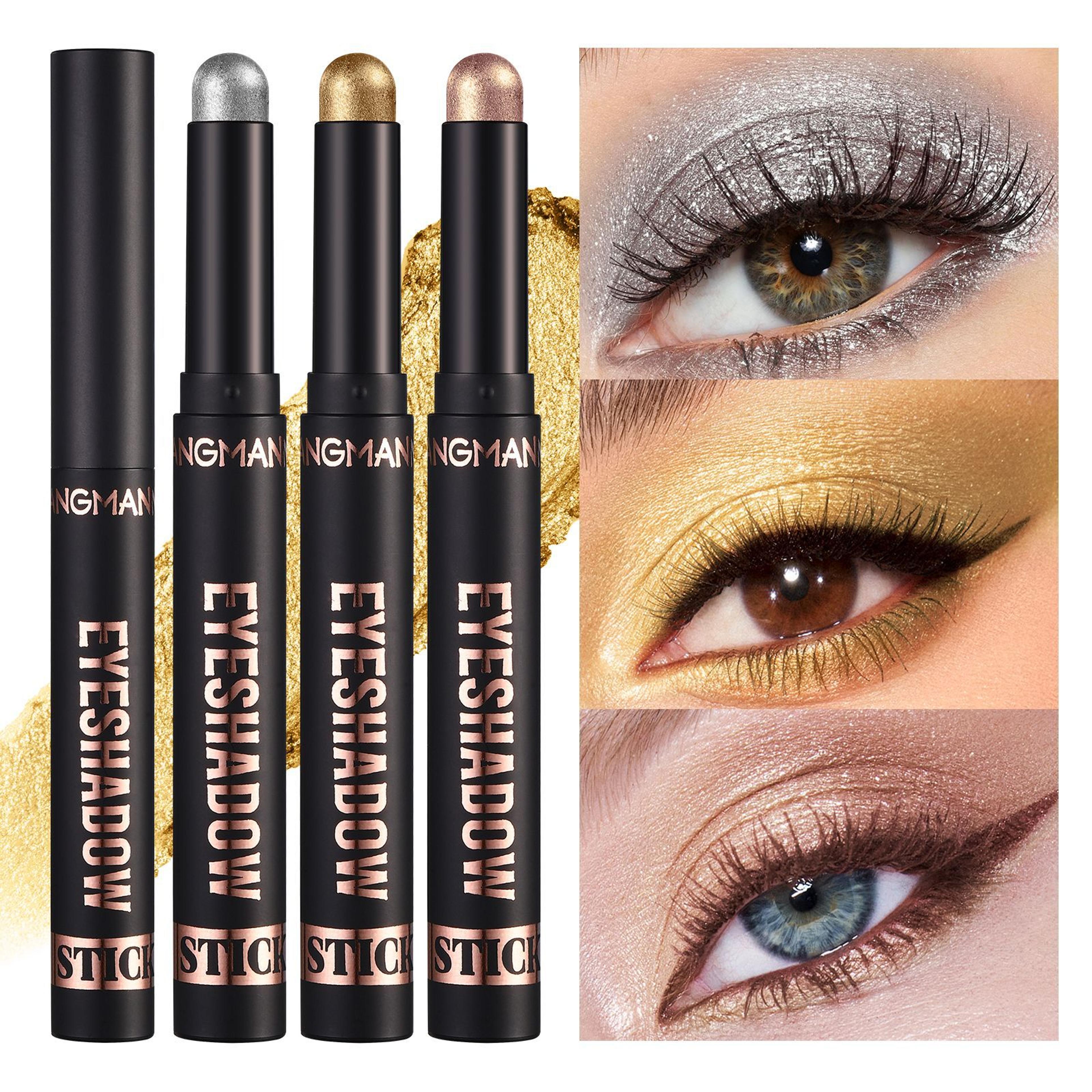 waterproof eyeshadow stick, long lasting color eyeshadow, face highlight crayon, creamy waterproof eye pencil, all-day
