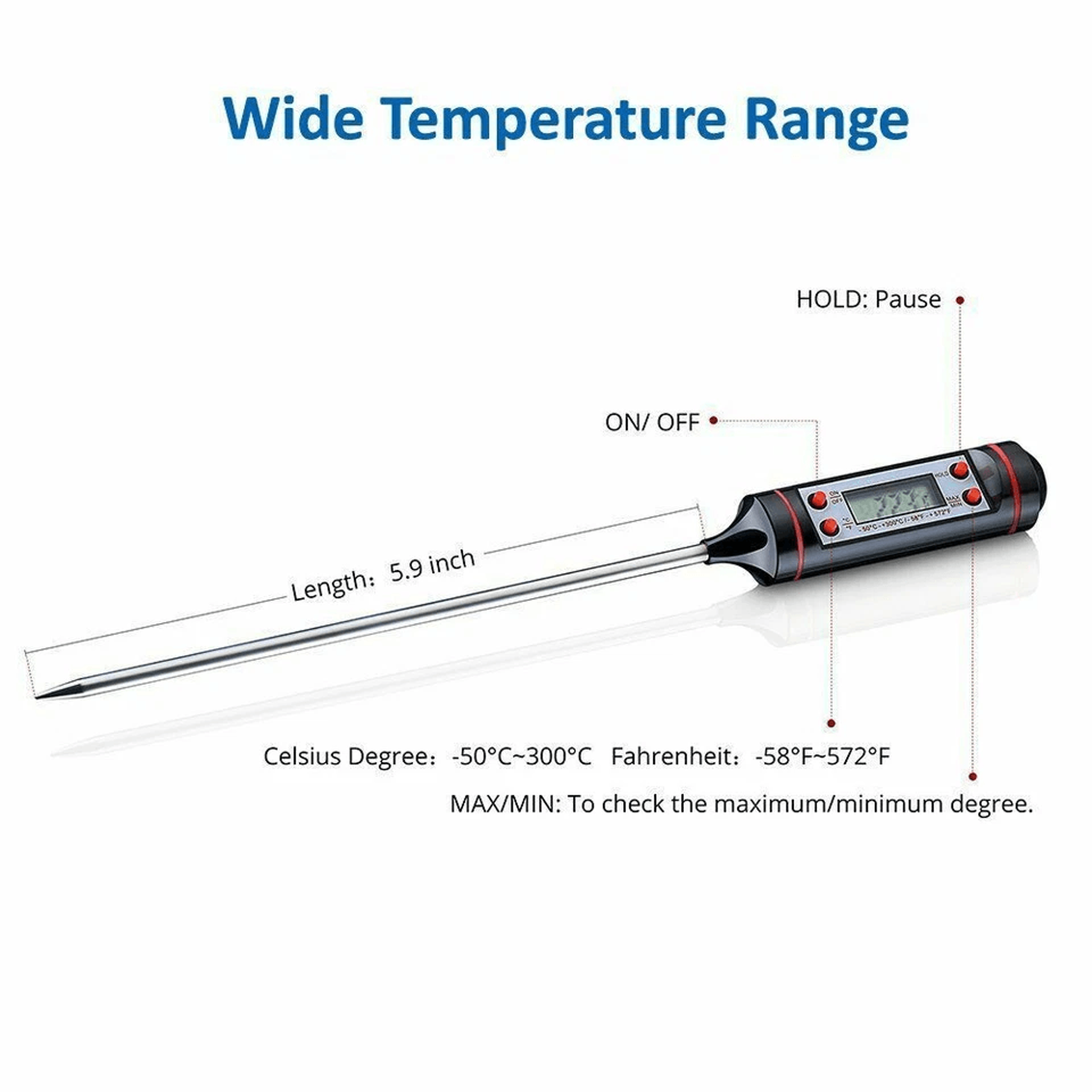 Instant Read Digital Meat Thermometer For Cooking BBQ Grill And Food 3