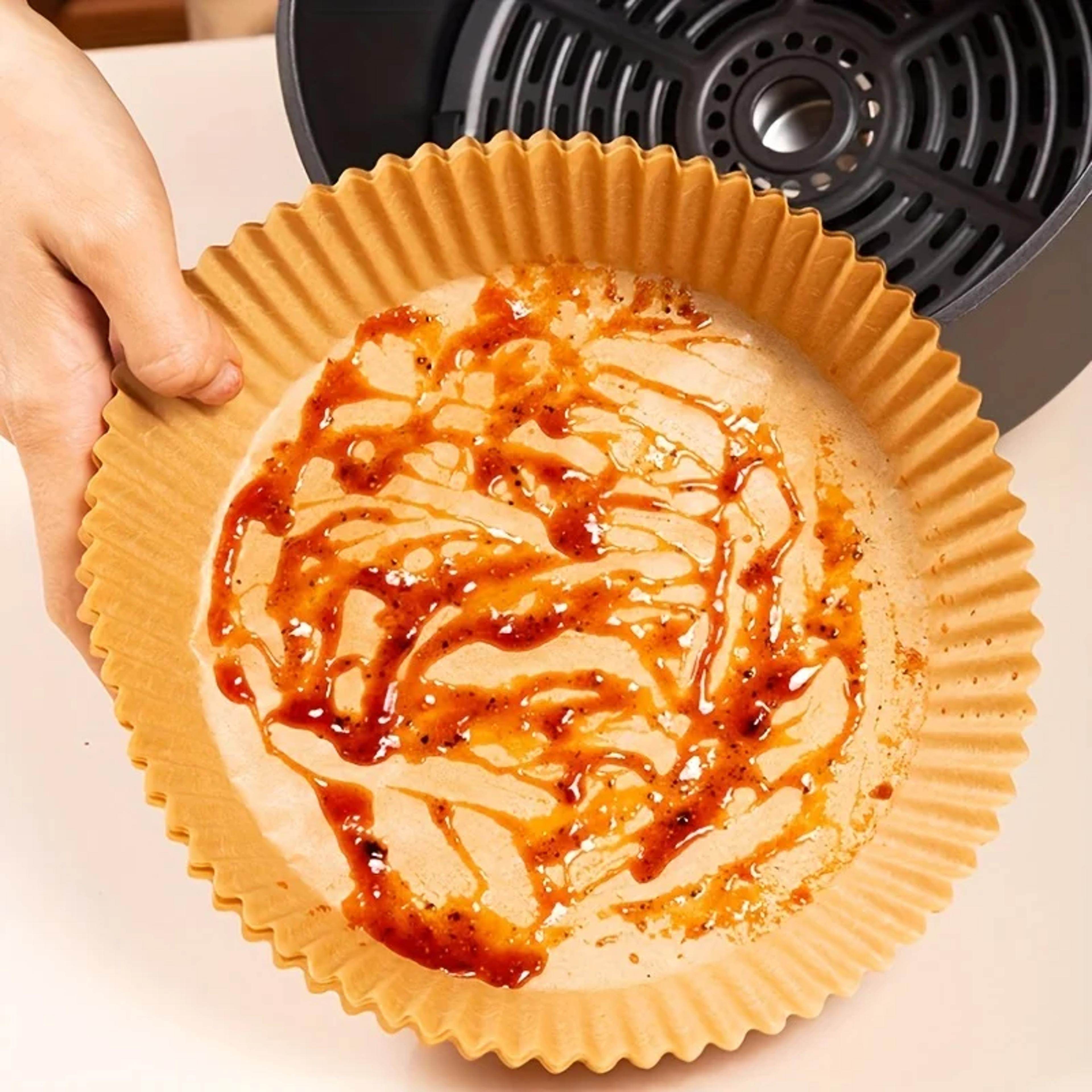 Air Fryer Special Paper HighTemperature Resistant Oil Absorbing Paper Pad Food Grade Circular Squar 3