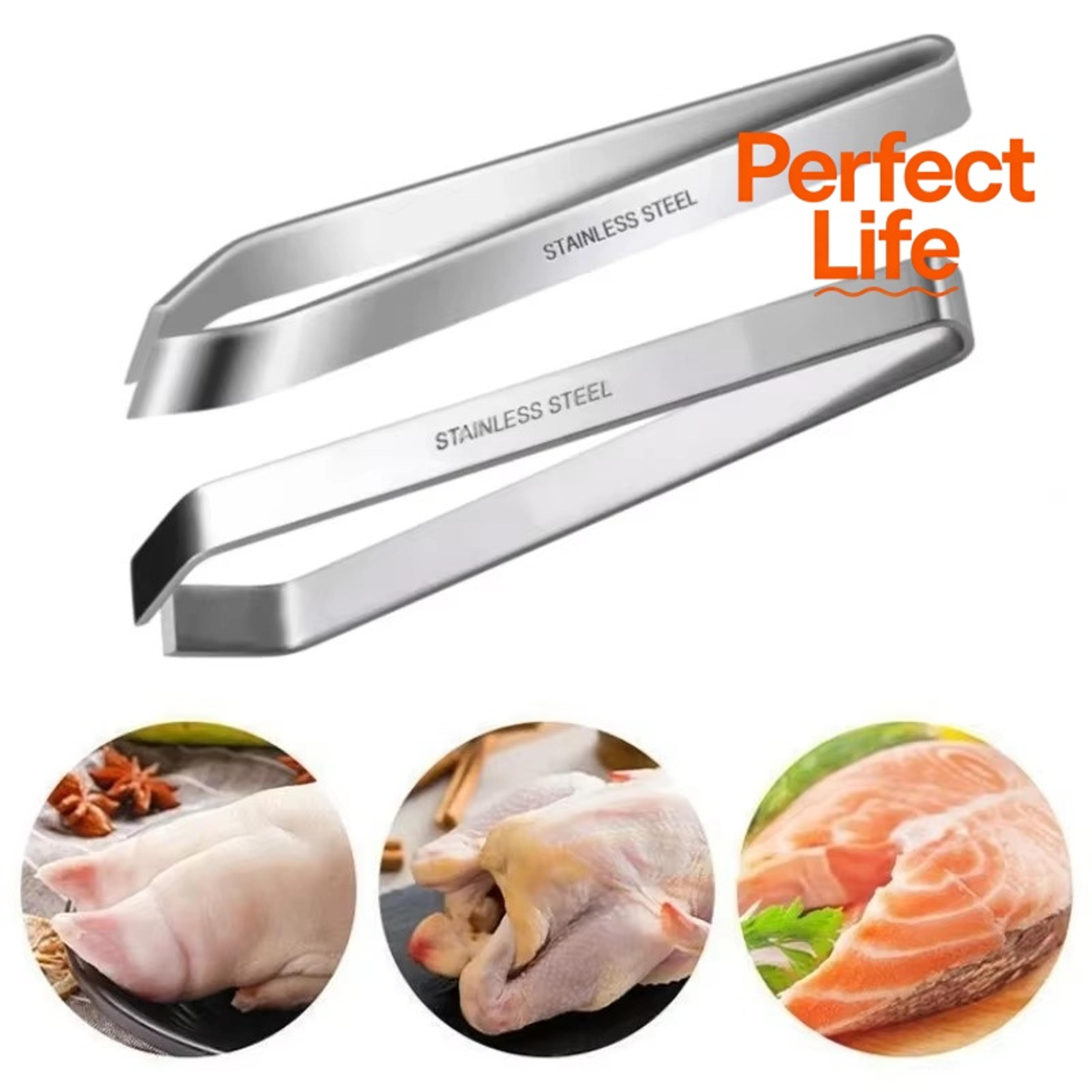 Stainless Steel Fish Bone Tweezers Pincer Clip Puller Fish Bone Plucking Clamp For Kitchen Tools 4