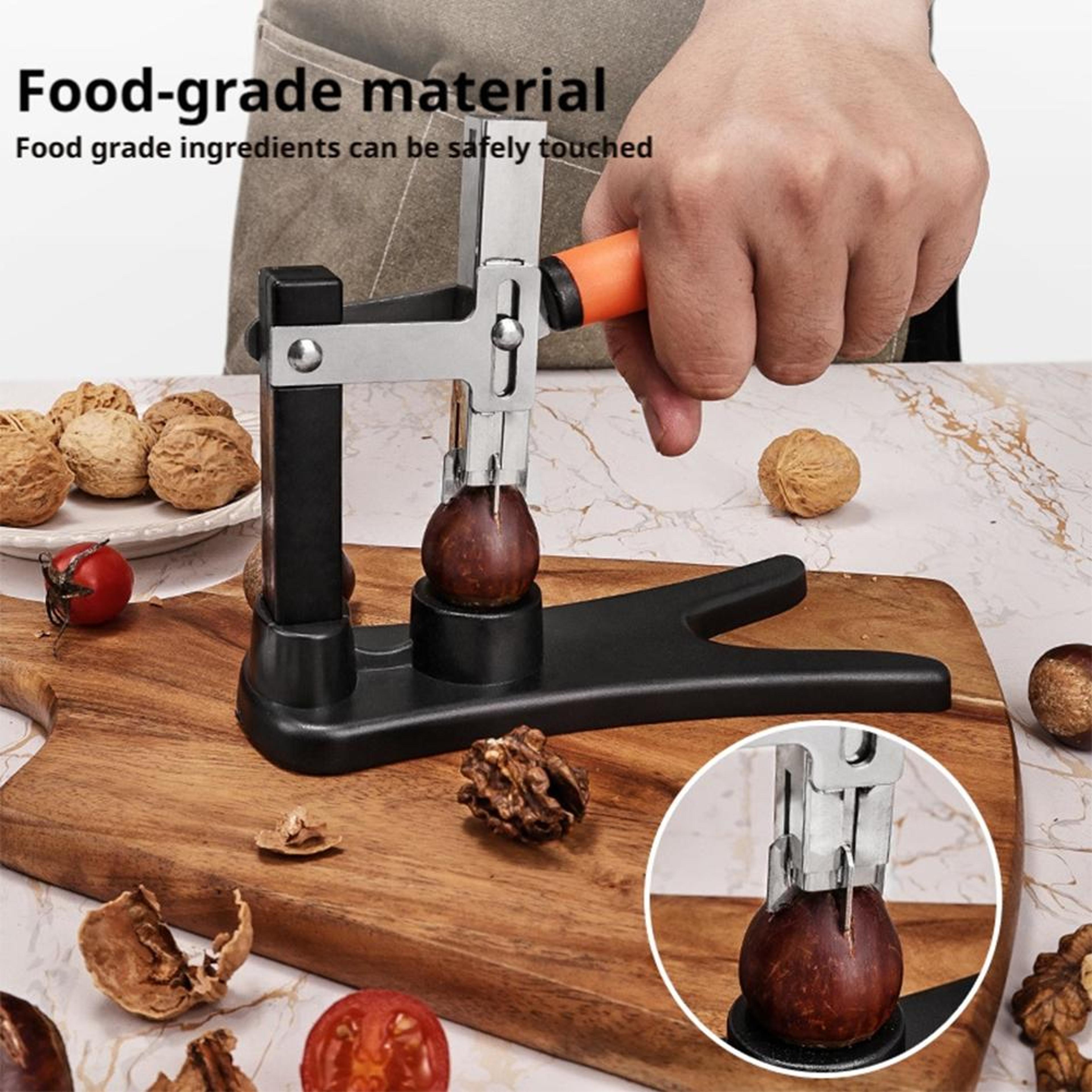 Chestnut Cutter NonSlip Handle Portable Nutcracker For Easy Shelling Cracking  Peeling Nut Sheller  3