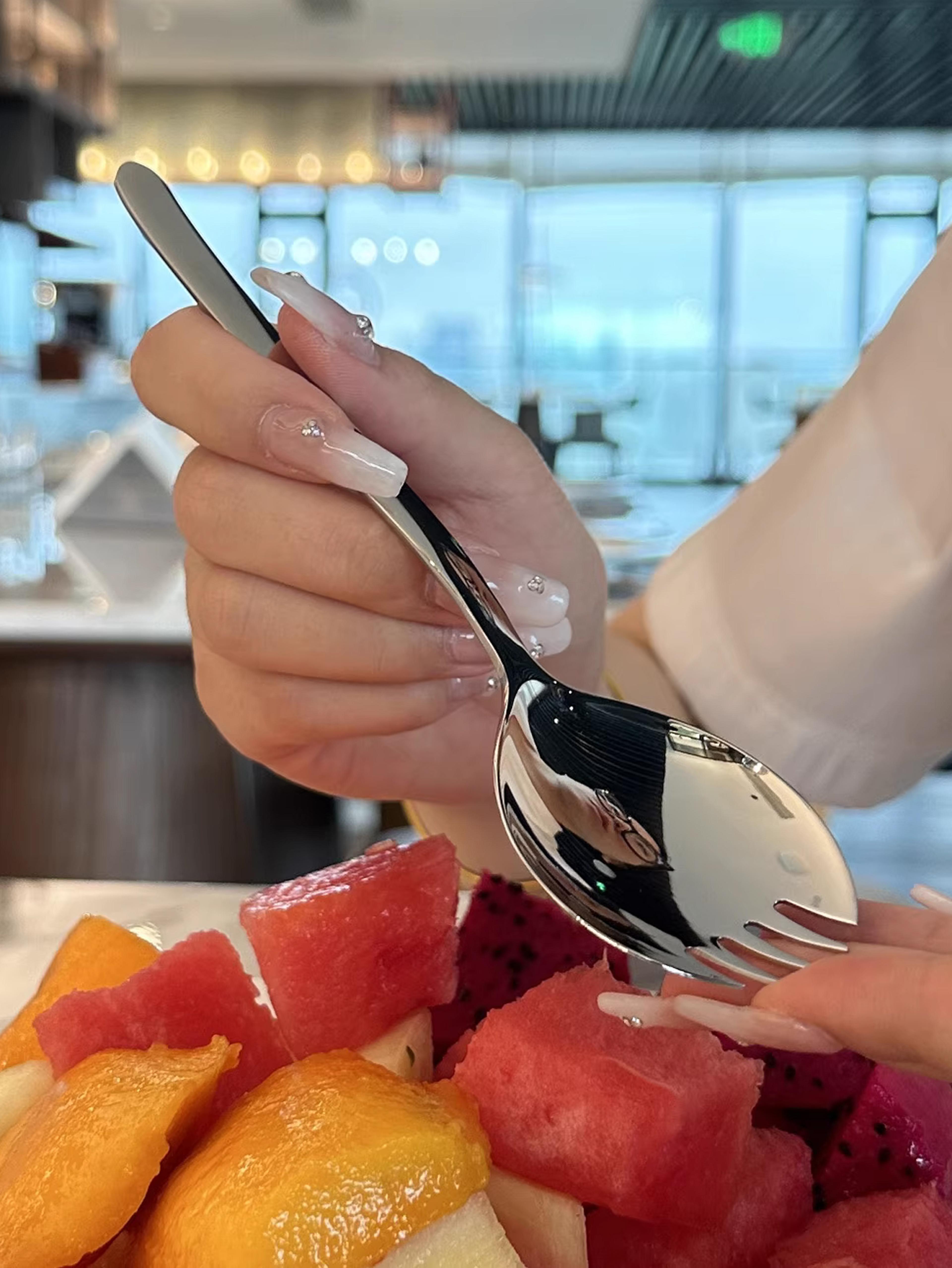 Stainless Steel Salad Forks Stainless Steel Spork Reusable Fork For Fruit Appetizer And Dessert Hou 5