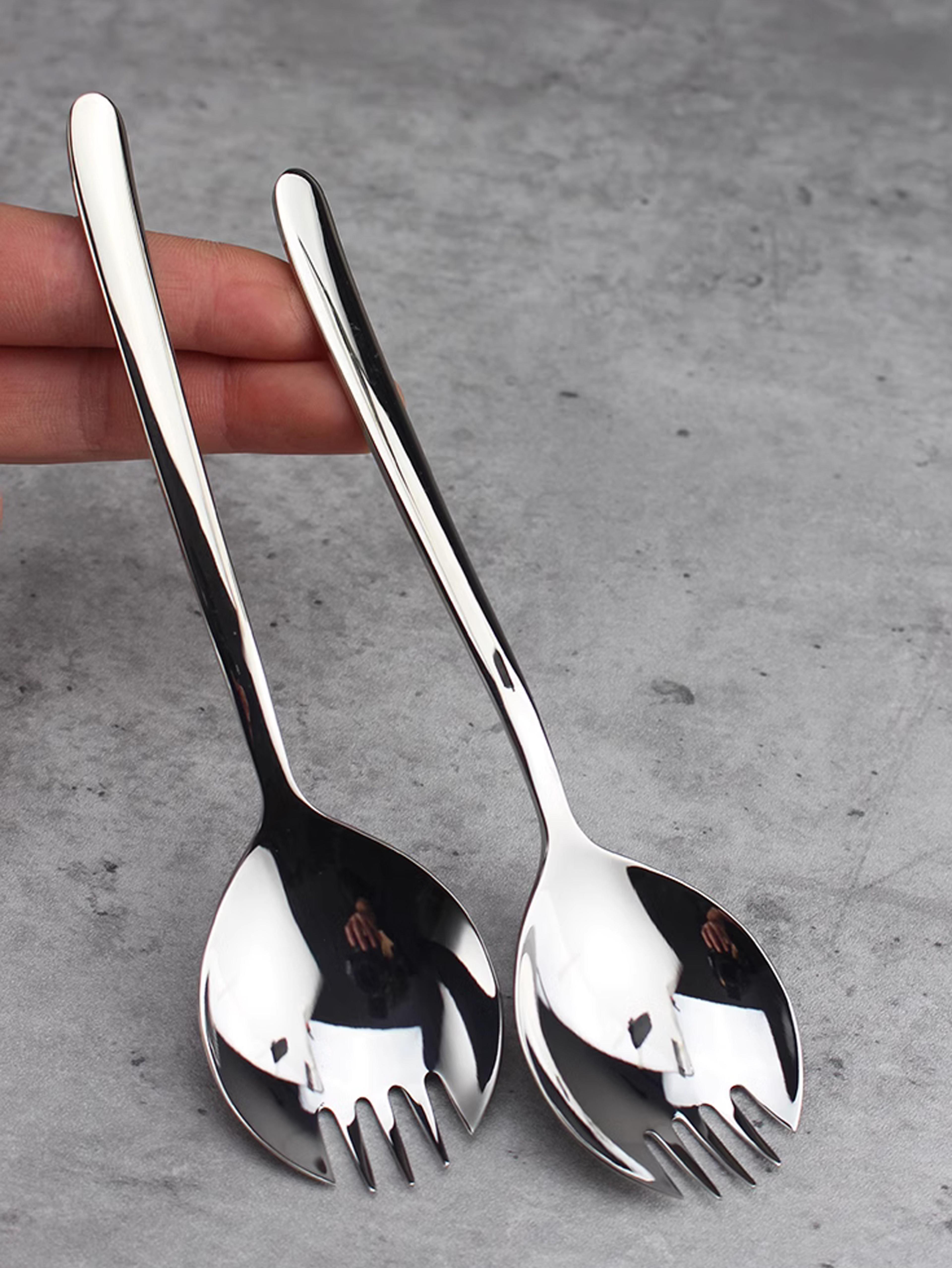 Stainless Steel Salad Forks Stainless Steel Spork Reusable Fork For Fruit Appetizer And Dessert Hou 4