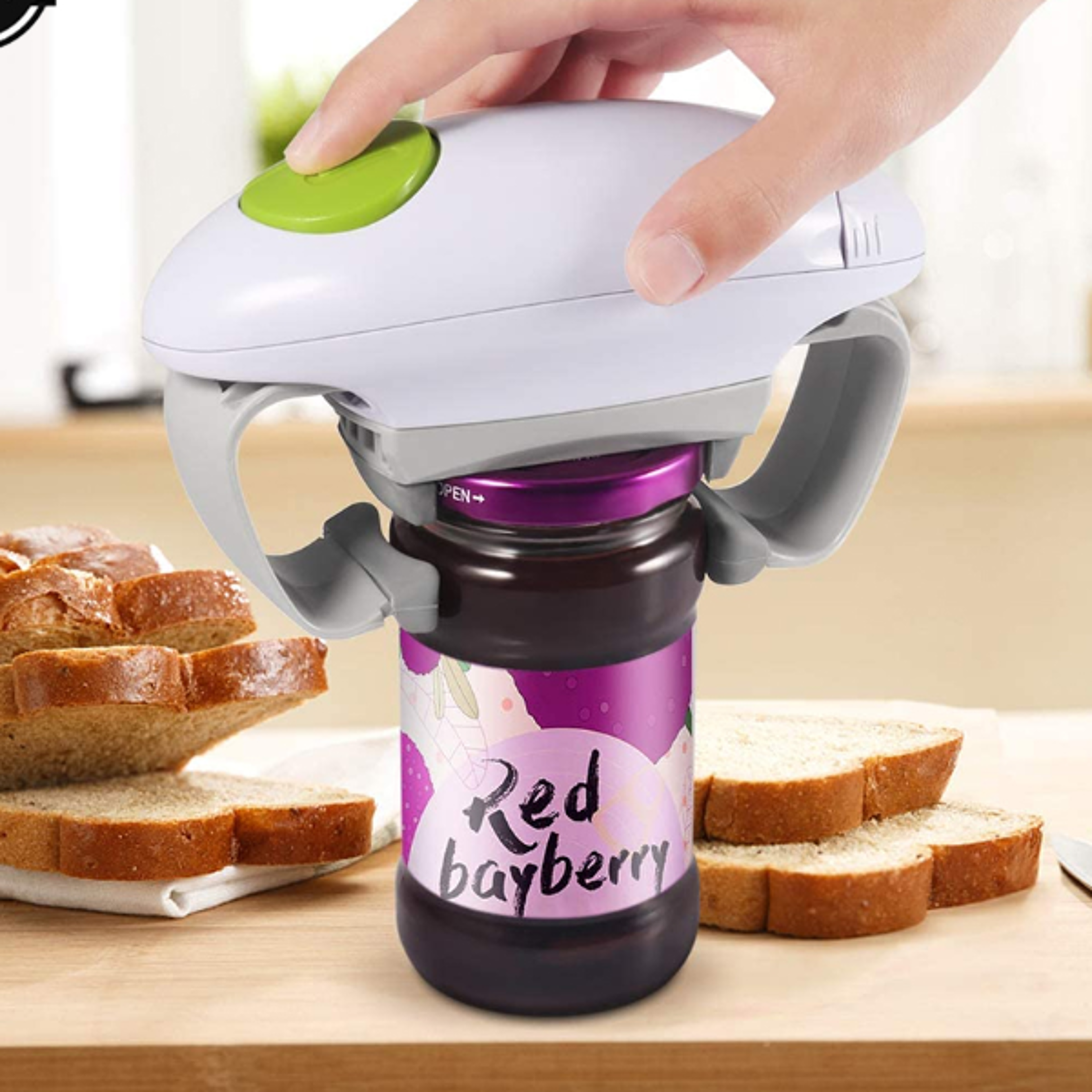 hands free electric can opener & jar opener for easy kitchen use