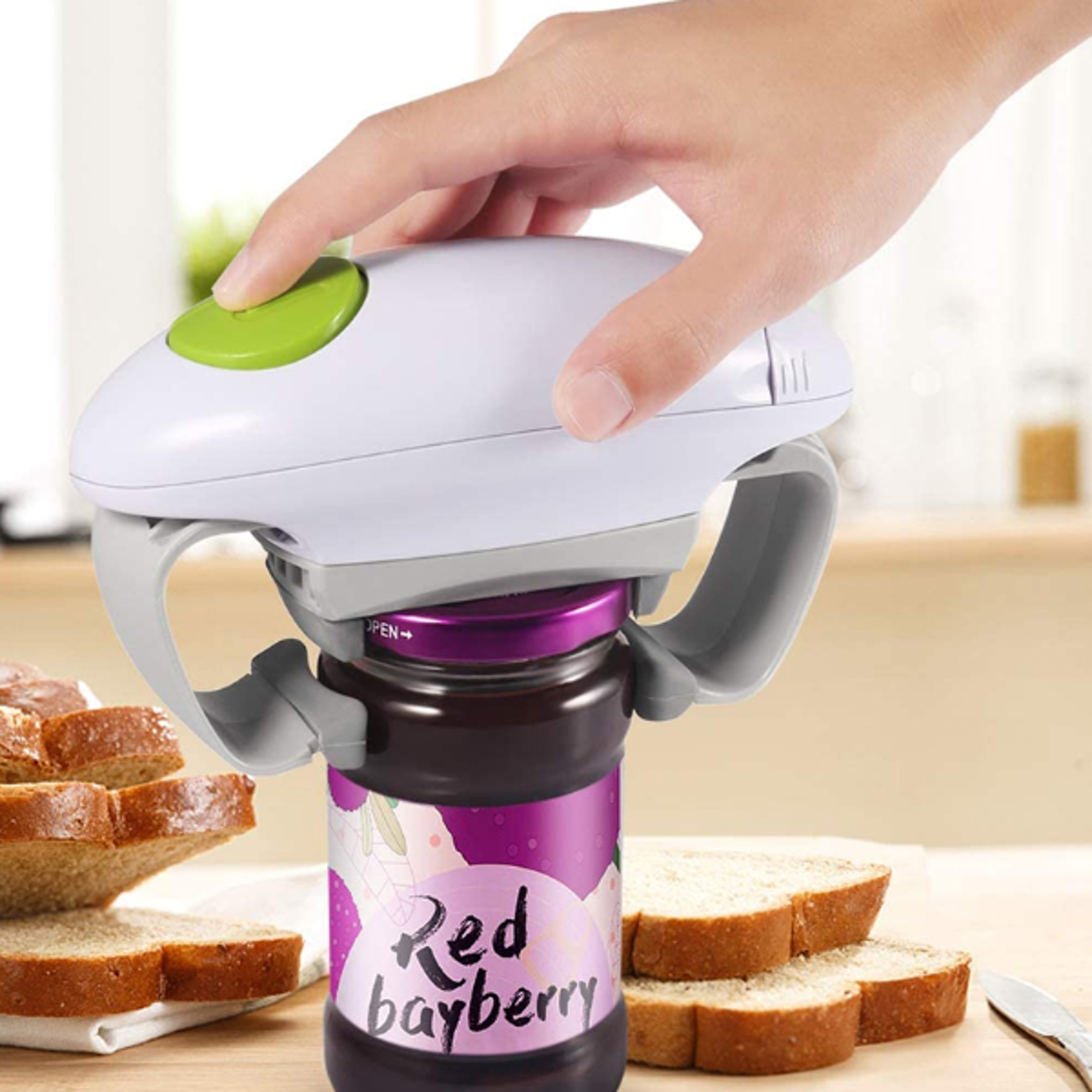 safe cut electric can opener & jar lid remover smooth edge kitchen opener