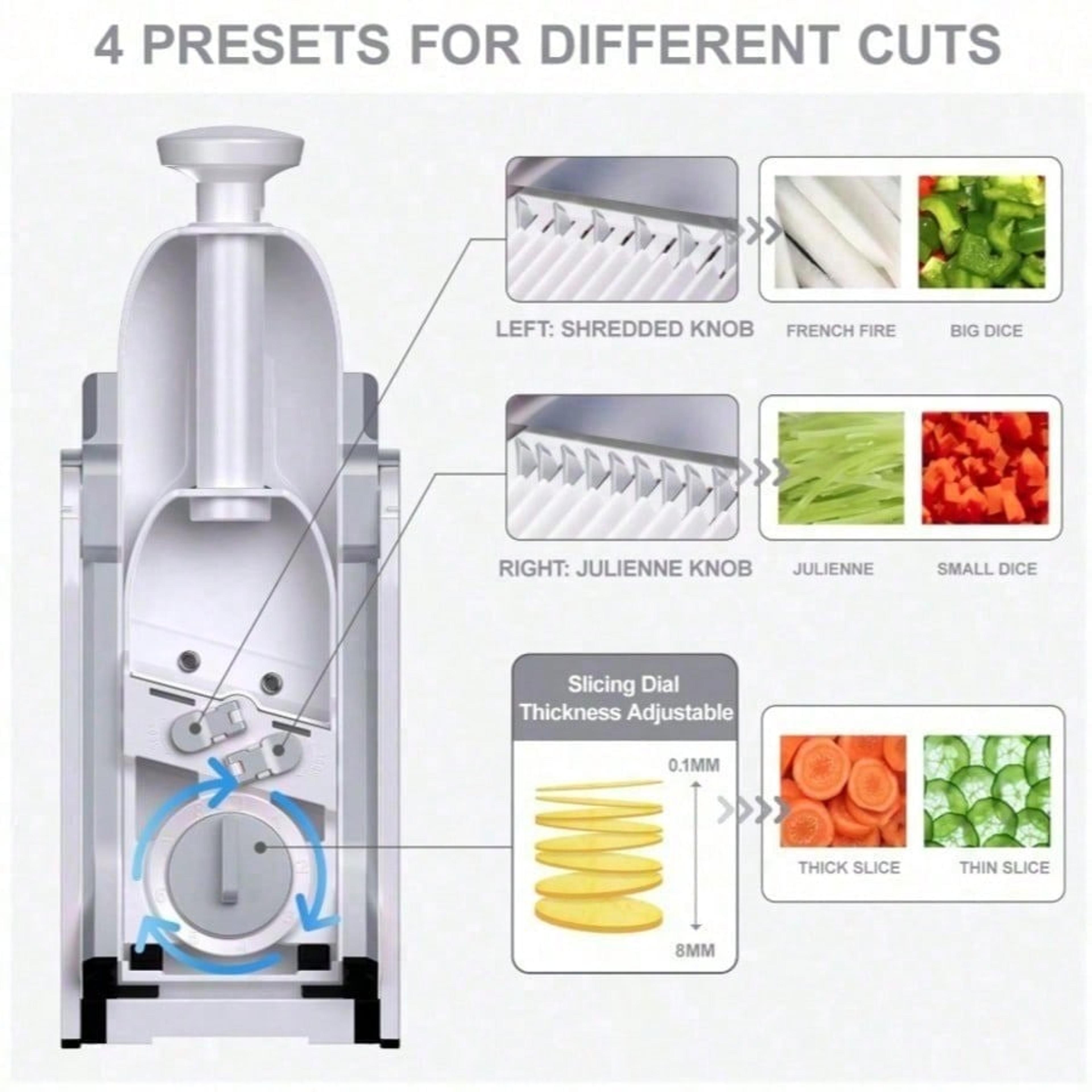 Manual Vegetable Chopper With Hand Guard Potato  Garlic Slicer Kitchen Cutter 5