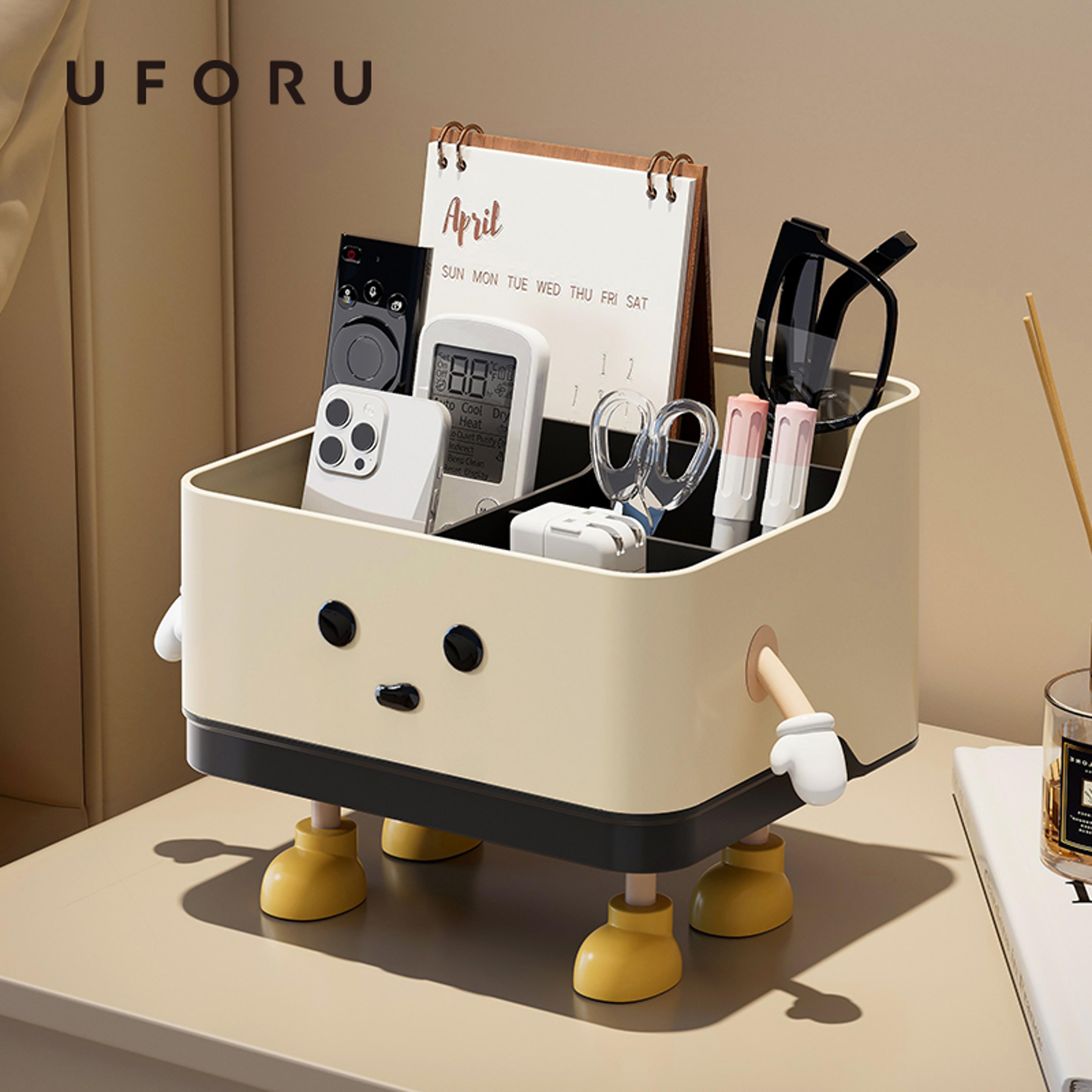 uforu desktop storage box, remote control, debris organizer for office, dormitory, and stationery compartment