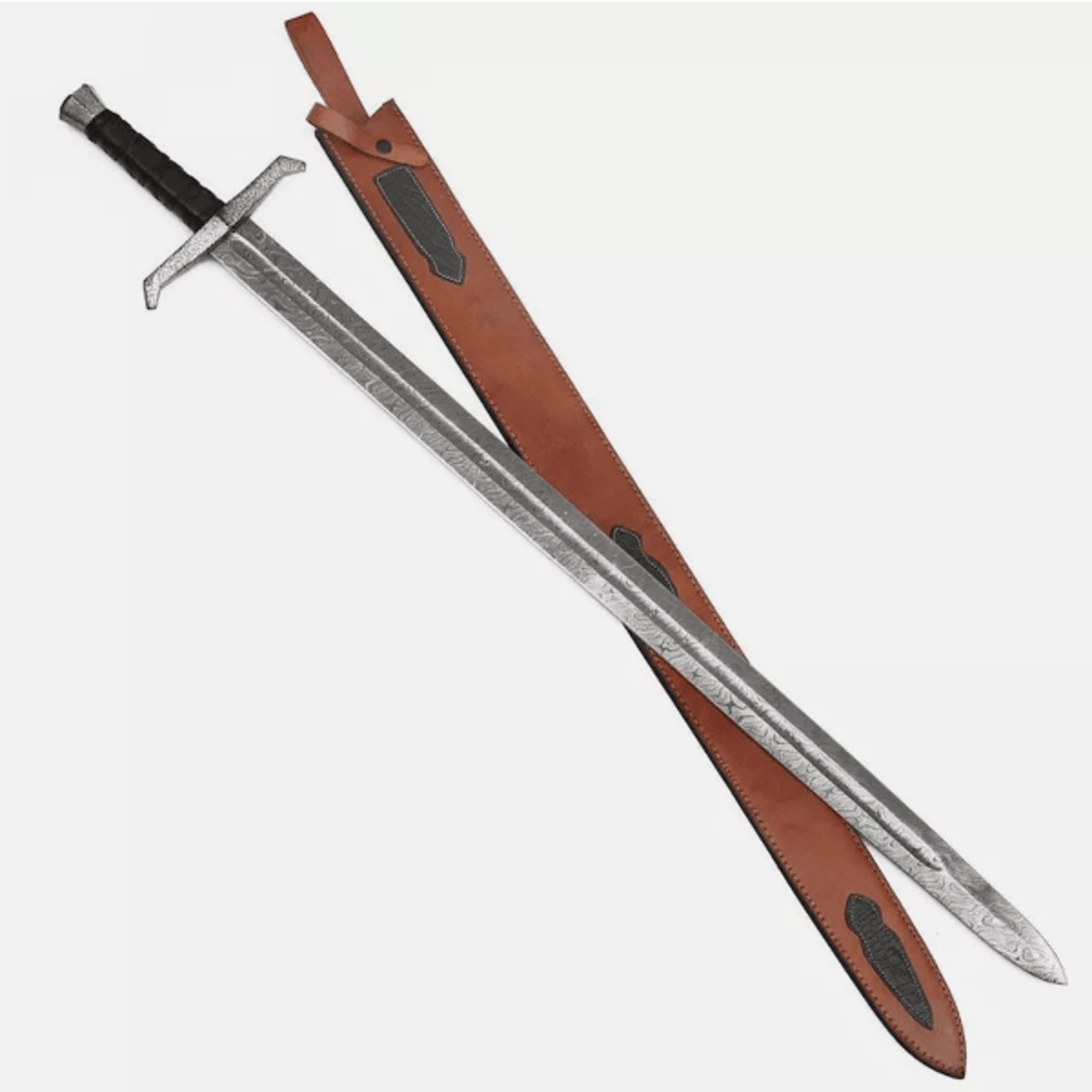 handmade damascus viking sword - battle-ready collectible
