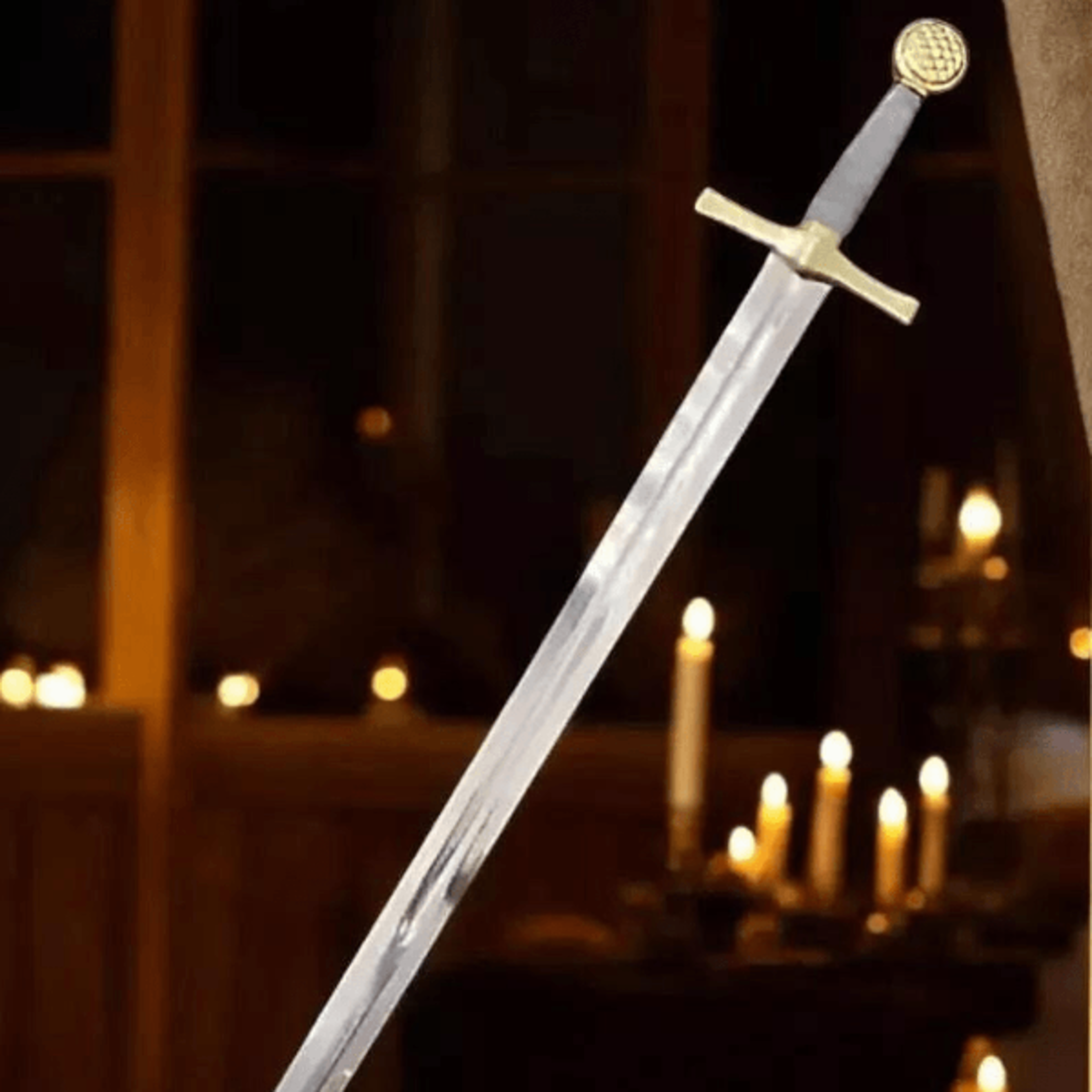 hand-forged excalibur sword replica - king arthur's legendary blade with custom scabbard