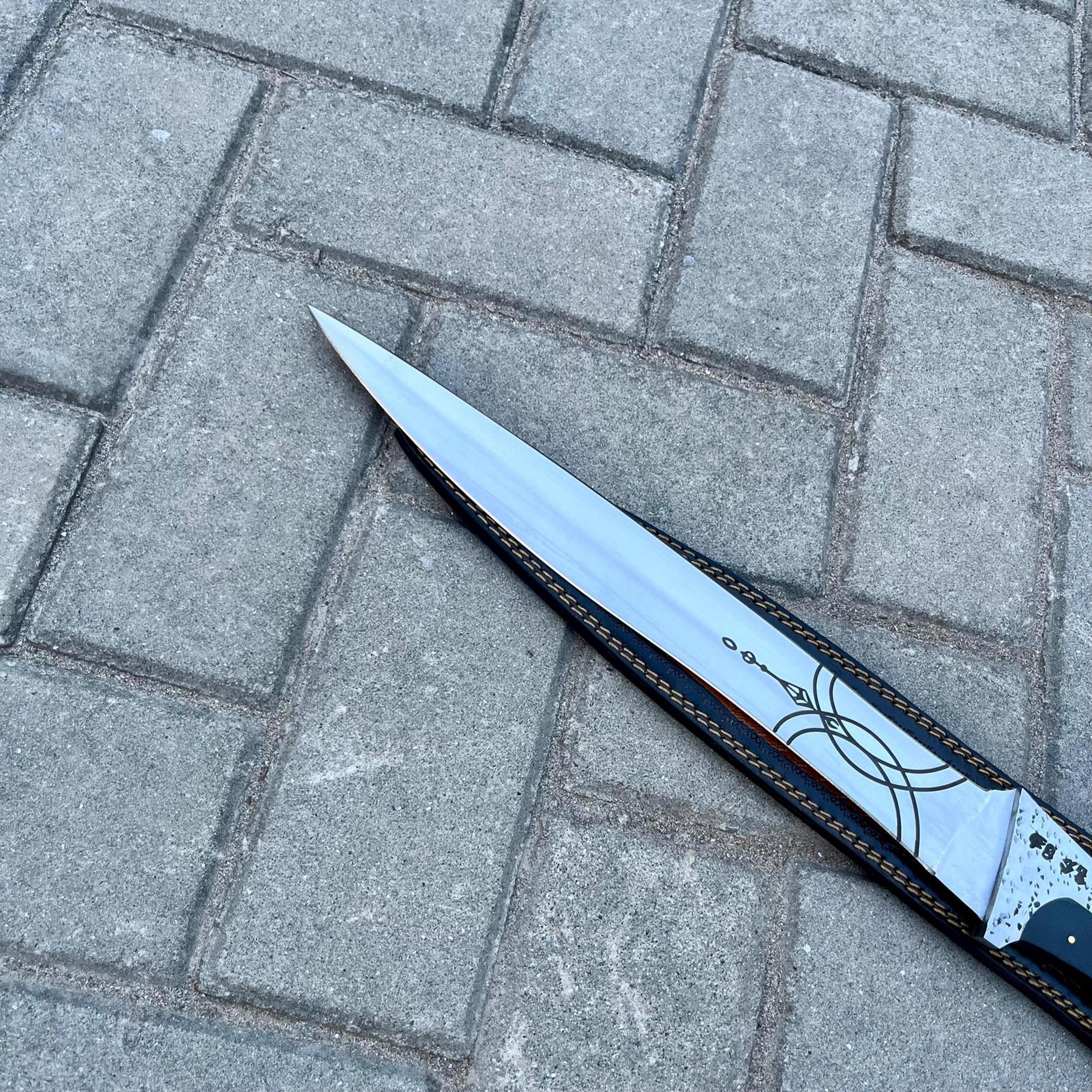 Handmade Paul Atreides Crysknife Replica  Dune Inspired Carbon Steel Knife Full Tang Movie Pro 4