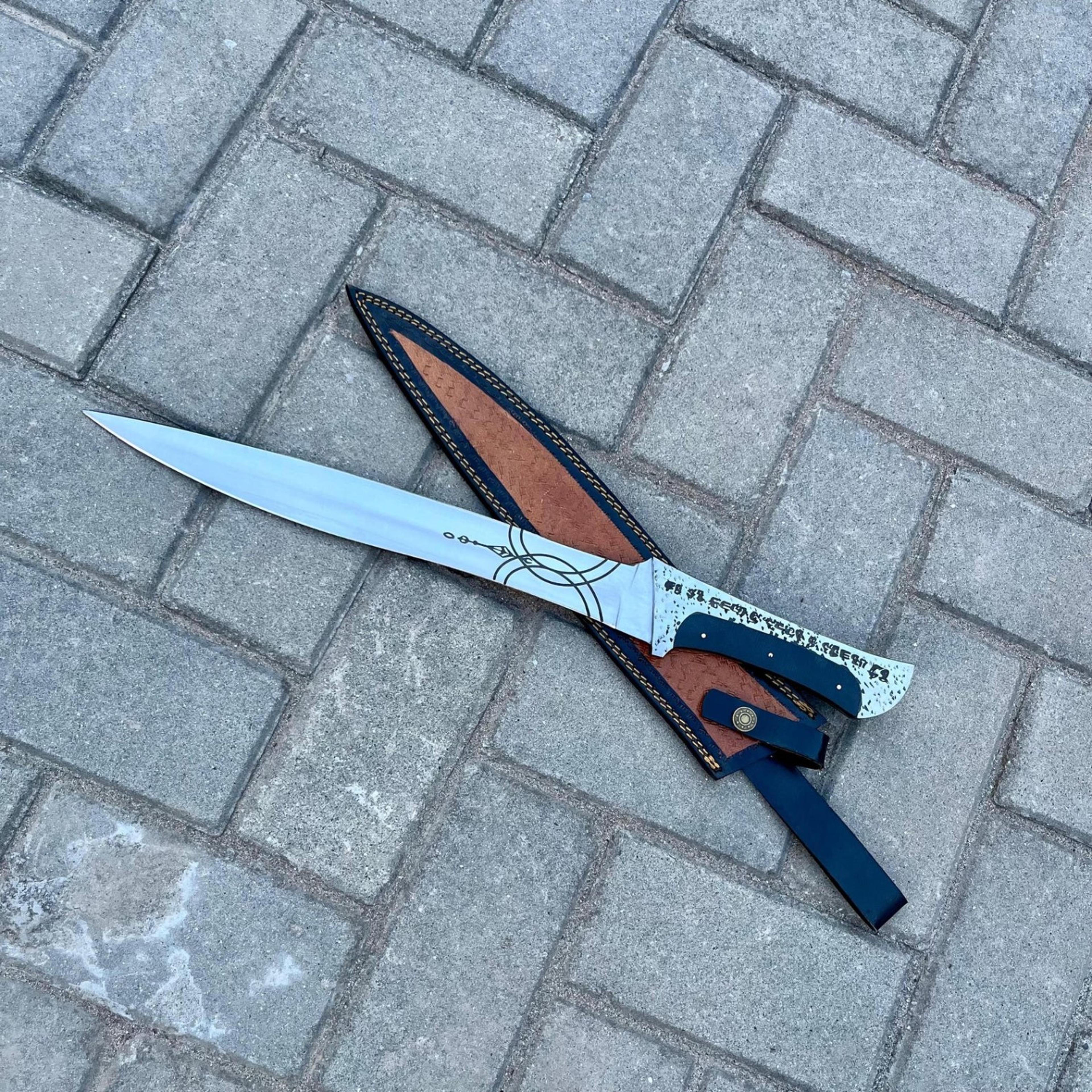 Handmade Paul Atreides Crysknife Replica  Dune Inspired Carbon Steel Knife Full Tang Movie Pro 6jpg