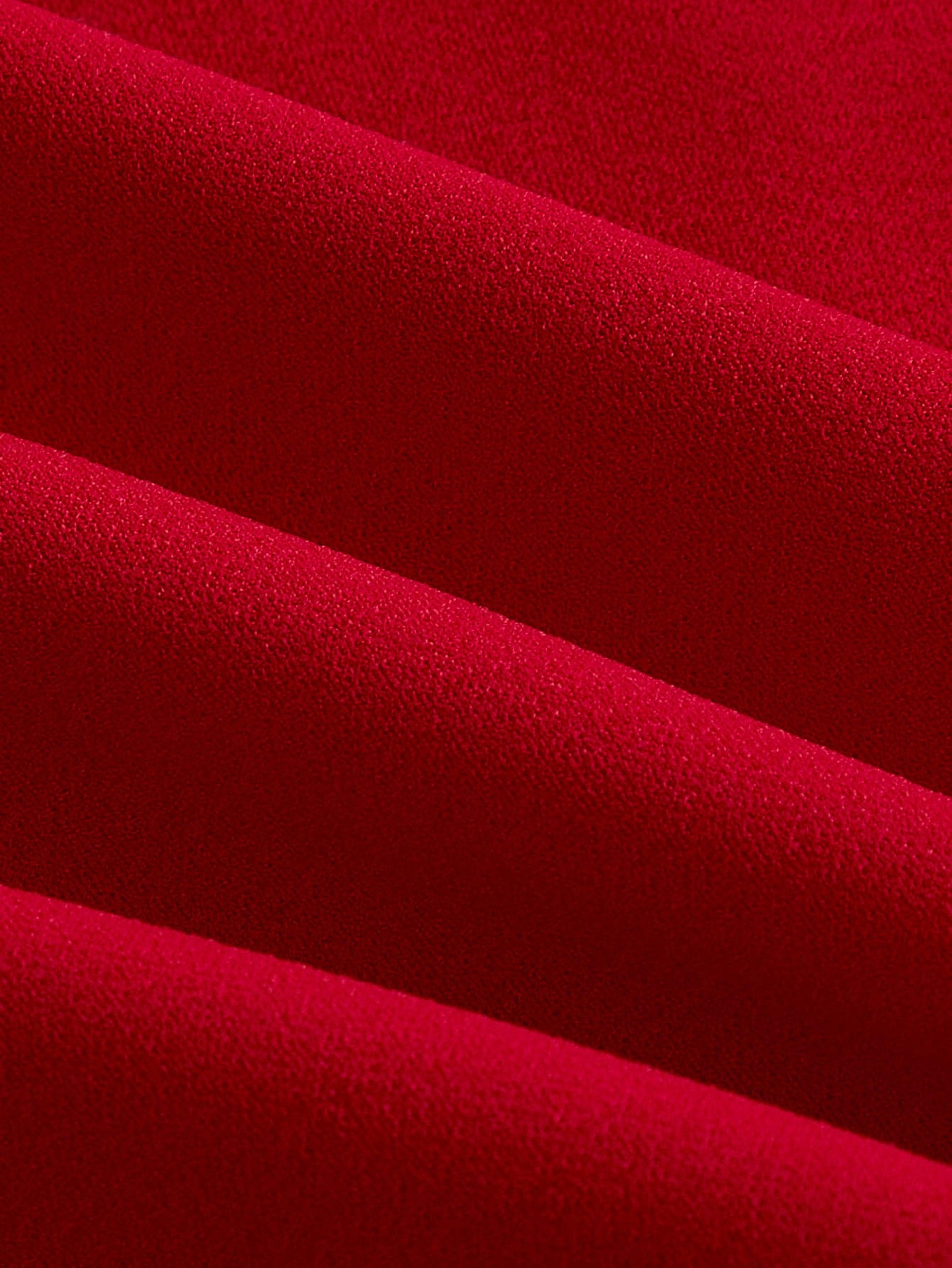 New Red Bow Halter Dress Female Autumn Spice Girl Pleated Fashion Waist Show Thin Short Skirt Trend 1