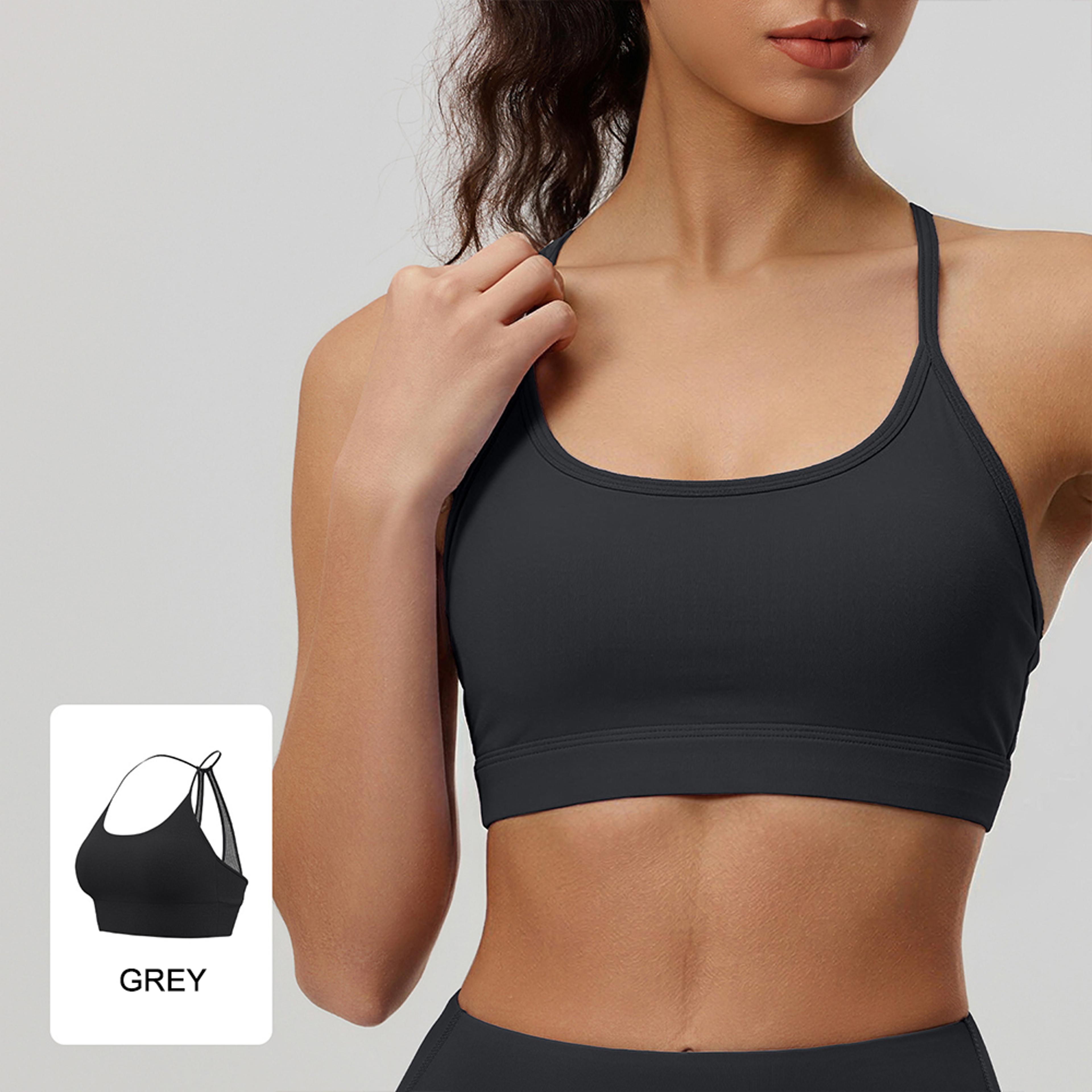 Women Performance Ruched Sports Bra  Breathable Support Yoga  Running Top 3