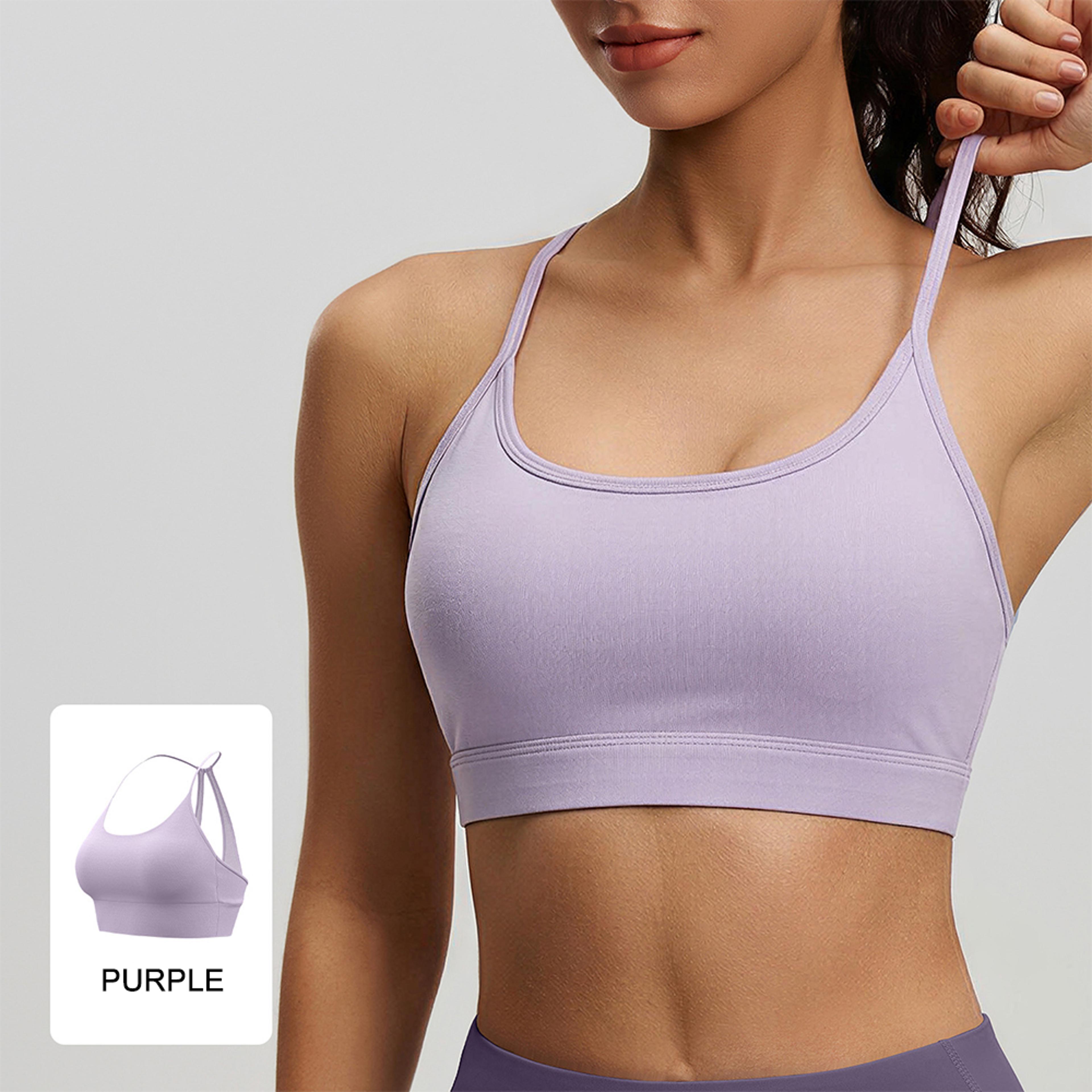 Women Performance Ruched Sports Bra  Breathable Support Yoga  Running Top 5