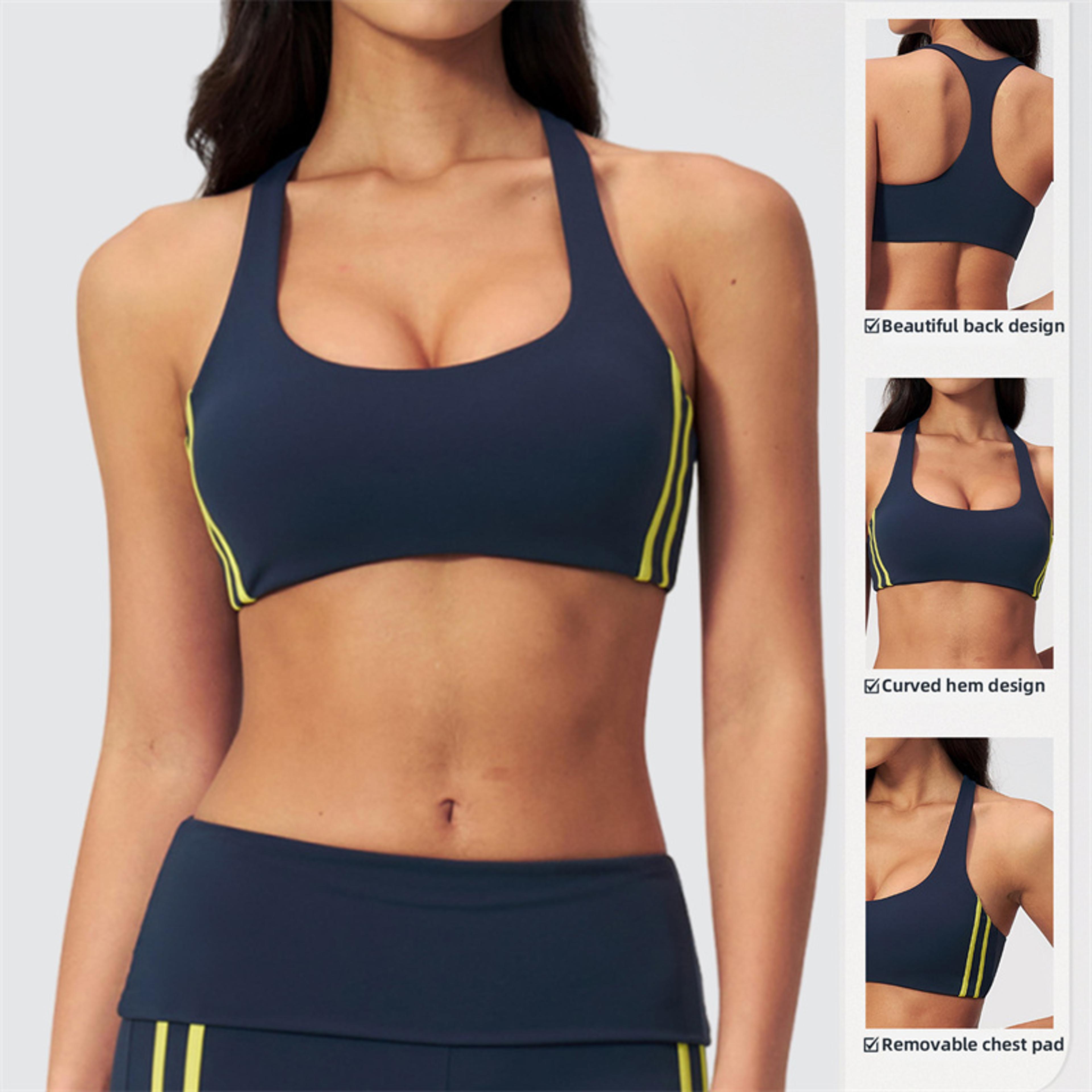 High Support Shockproof Workout Bra For Women  Yoga  Gym Sports Bra With Removable Pads 2