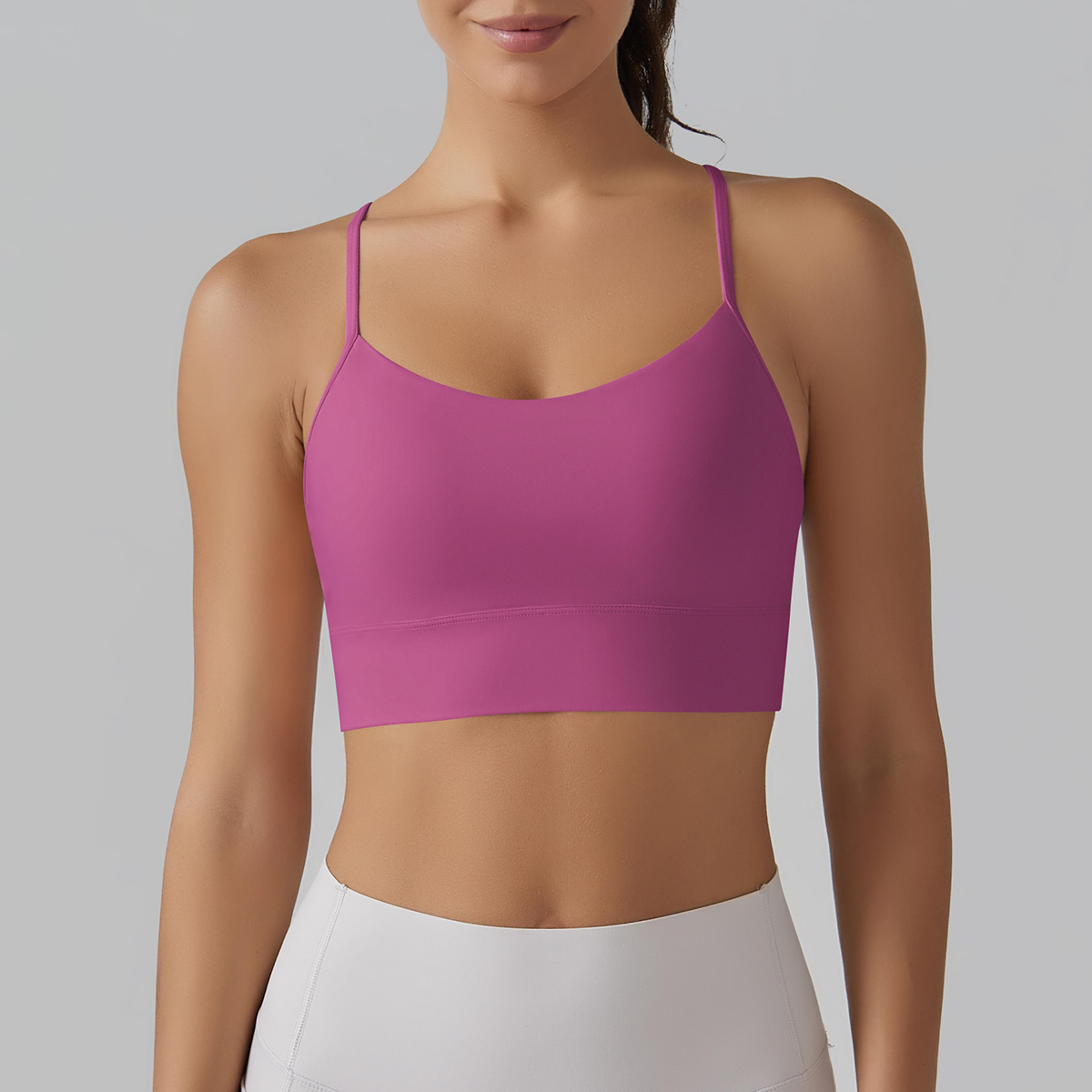 Women Seamless Yoga Sports Bra Top  High Support Gym Crop Push Up Activewear 1
