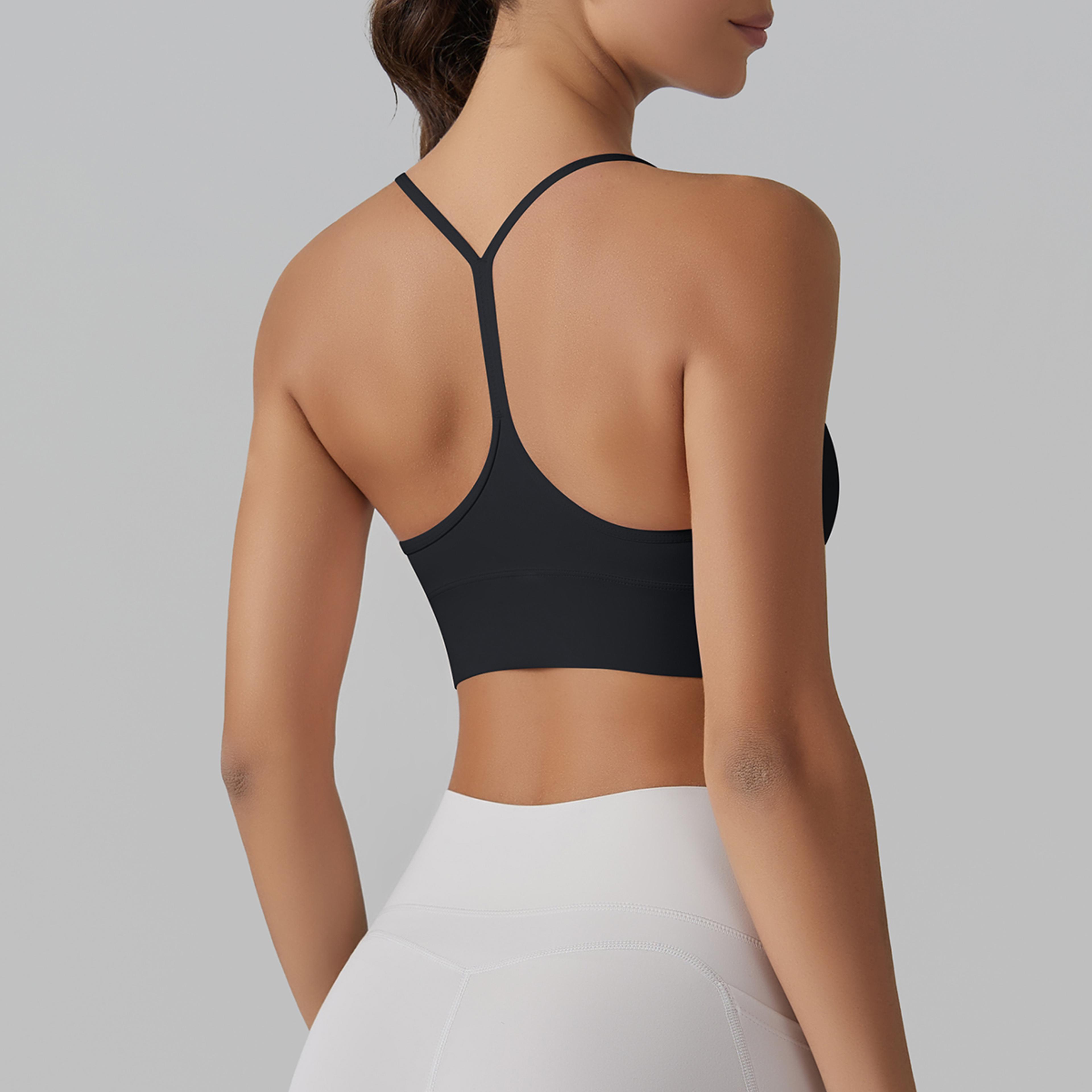 Women Seamless Yoga Sports Bra Top  High Support Gym Crop Push Up Activewear 8