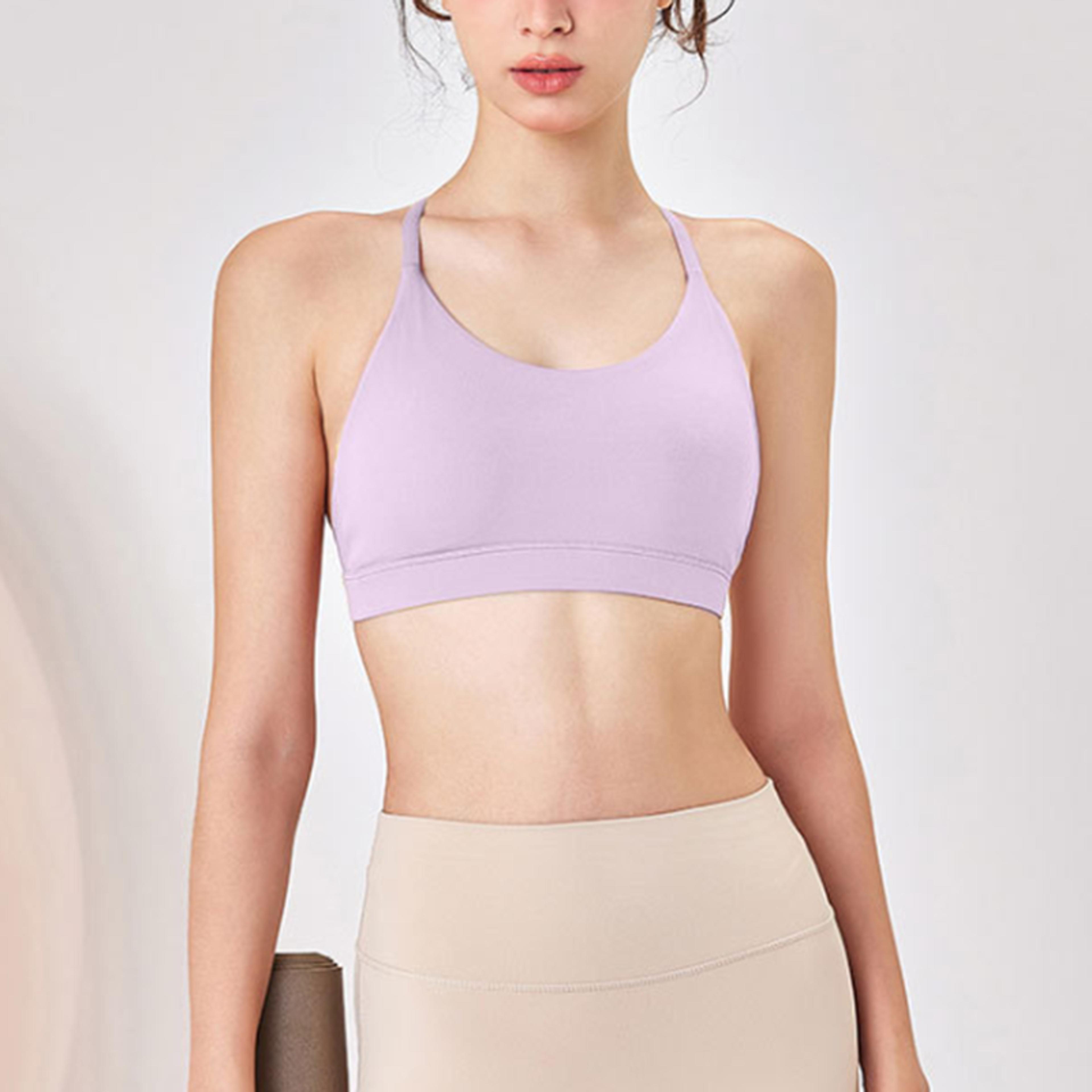 High Support Cross Strap Sports Bra For Women  Fitness Bralette With Padded Support 7