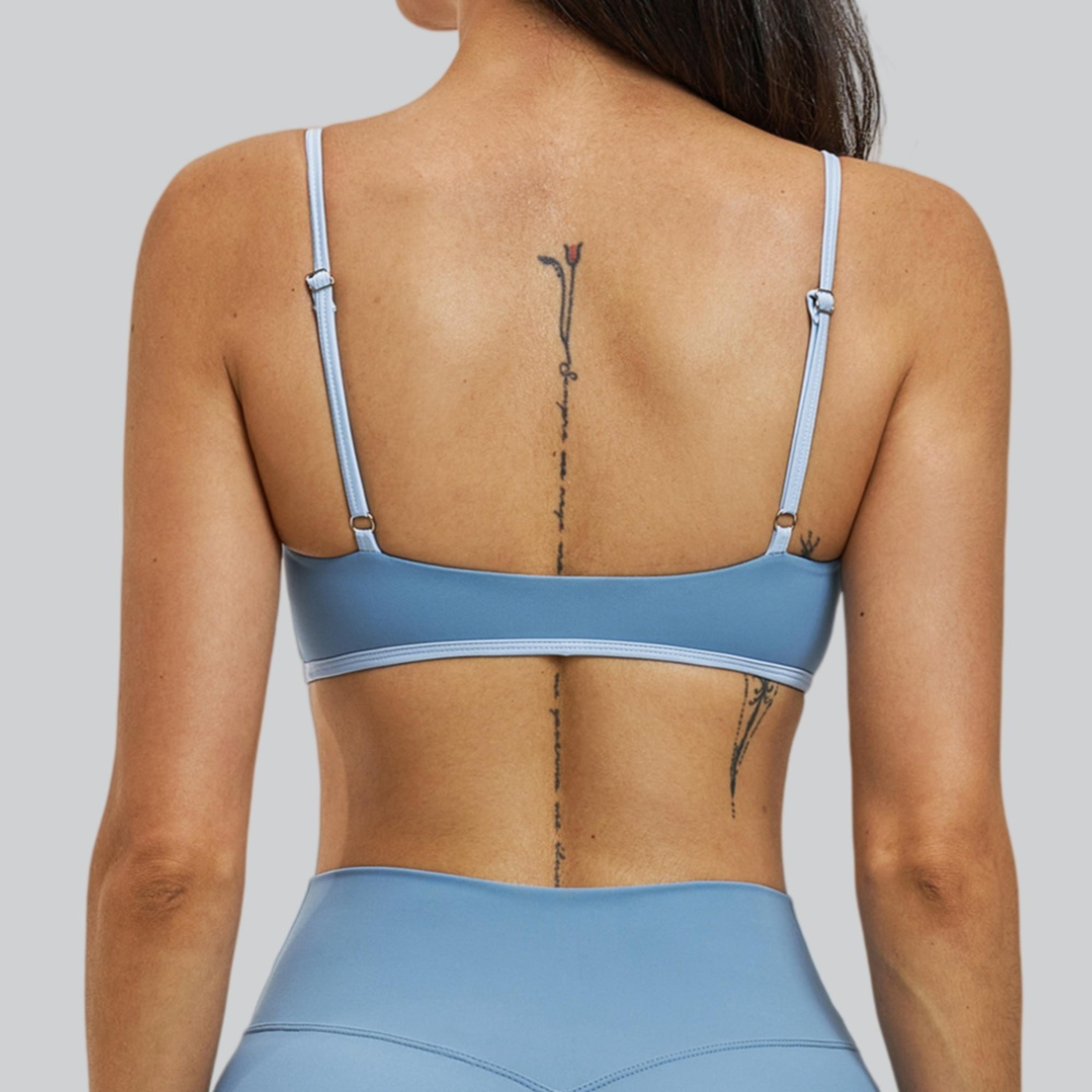 Womens Color Block PushUp Sports Bra  Breathable Fitness  Yoga Top 1