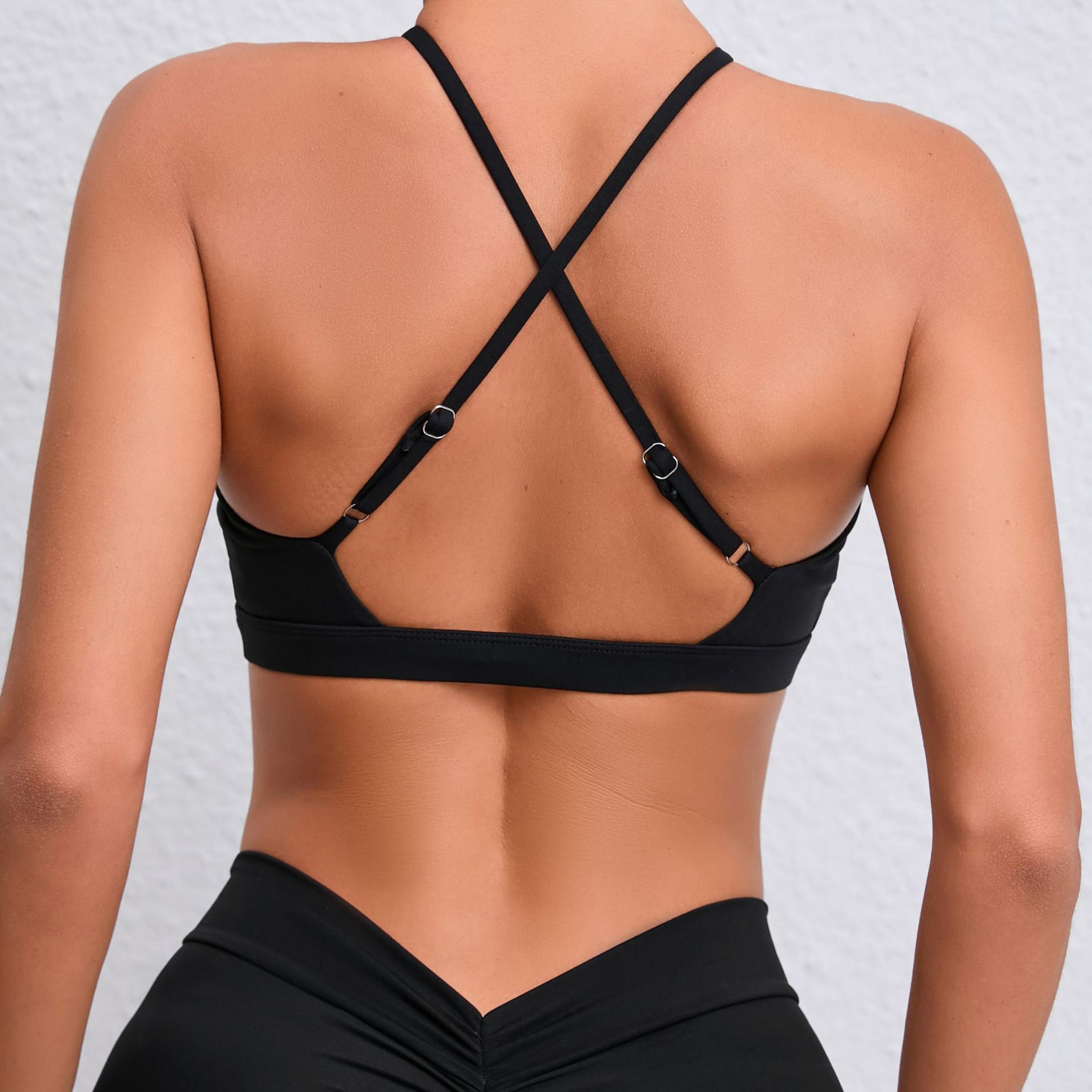 Cross Back Seamless Sports Bra Yoga Tank Top 1