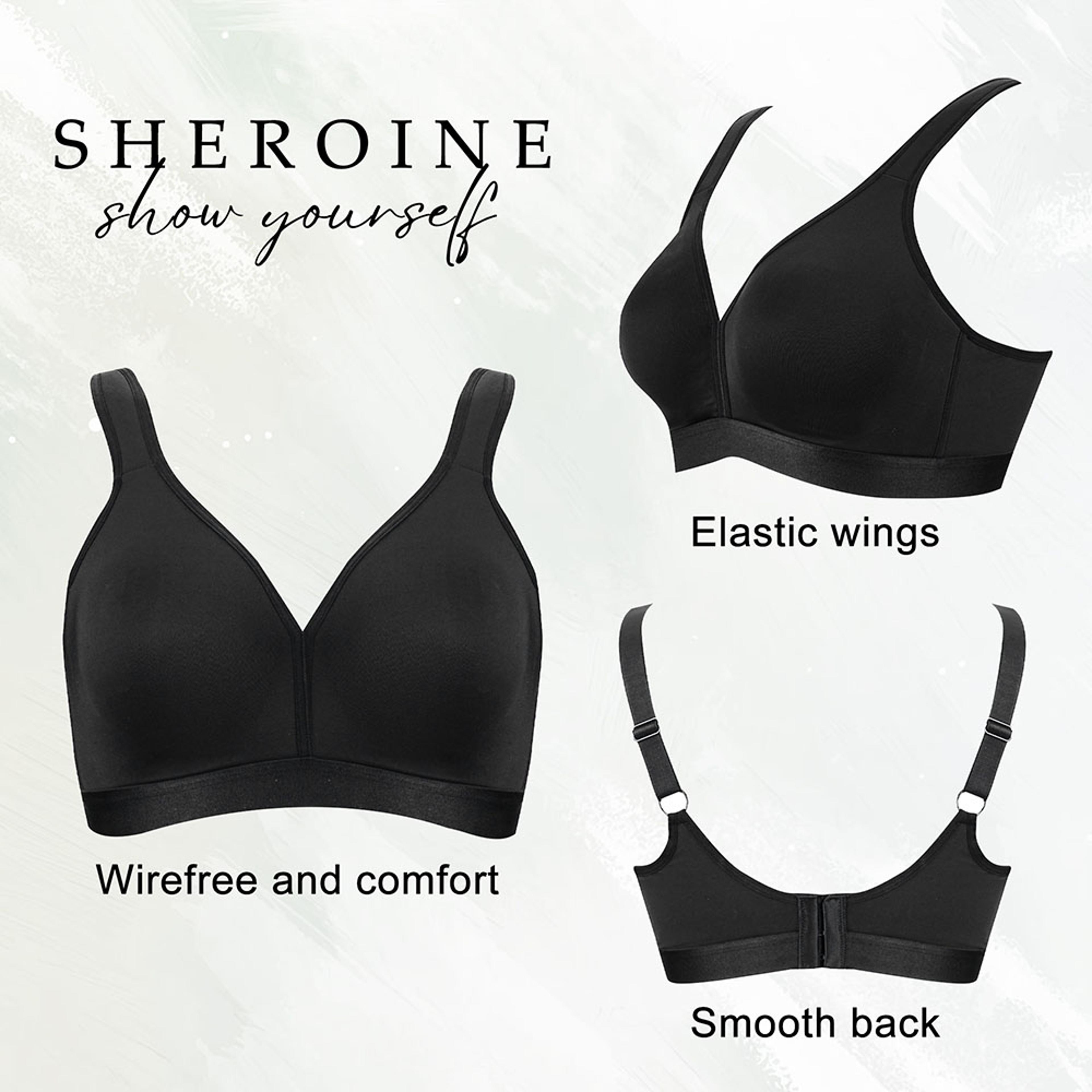 Sheroine Plus Size Wirefree Full Coverage Soft Cup Bra 4