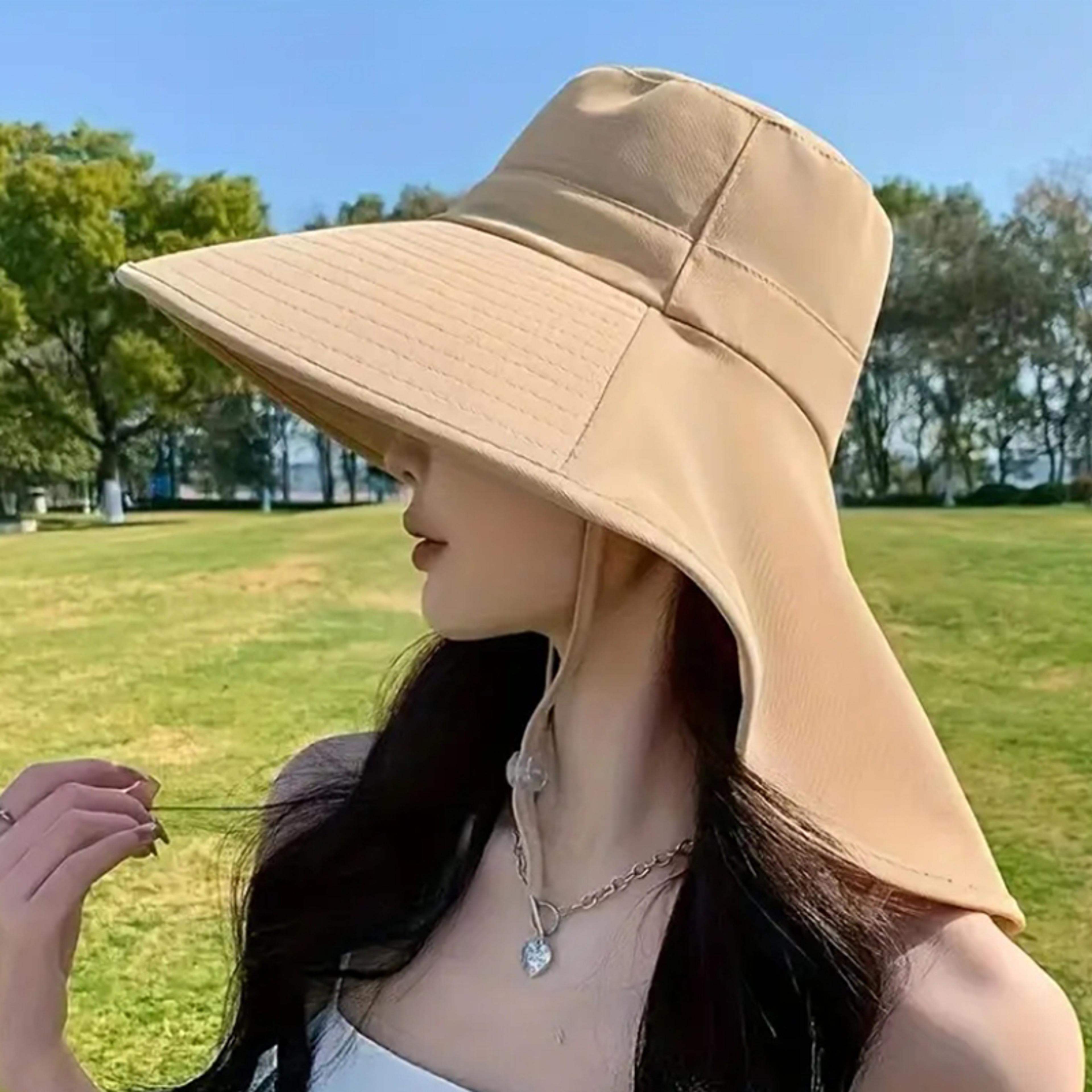Womens Wide Brim UV Protection Sun Hat Foldable Breathable Beach Hat 7