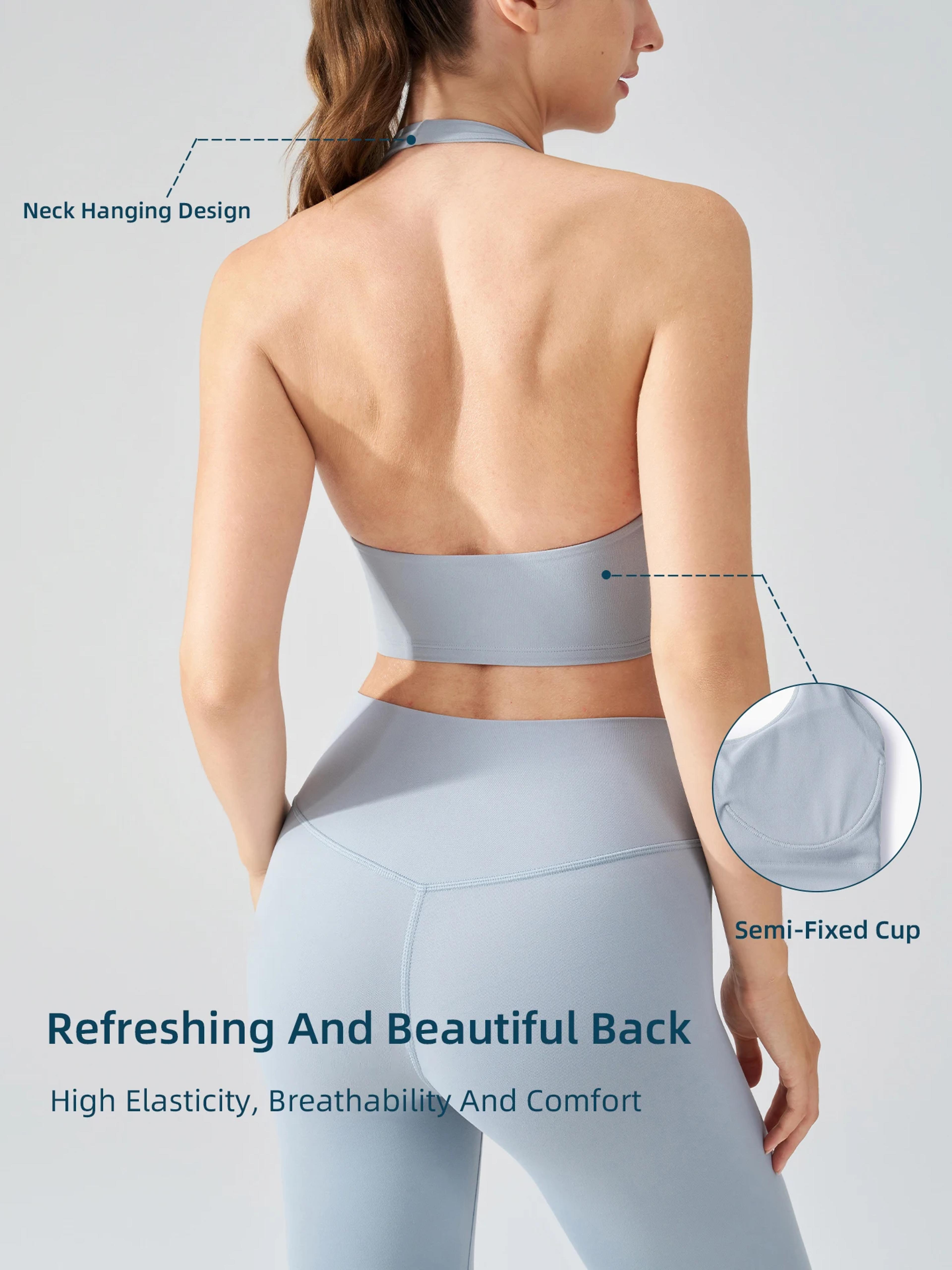 Backless Sports Bra Quick Dry Yoga Workout Top 1
