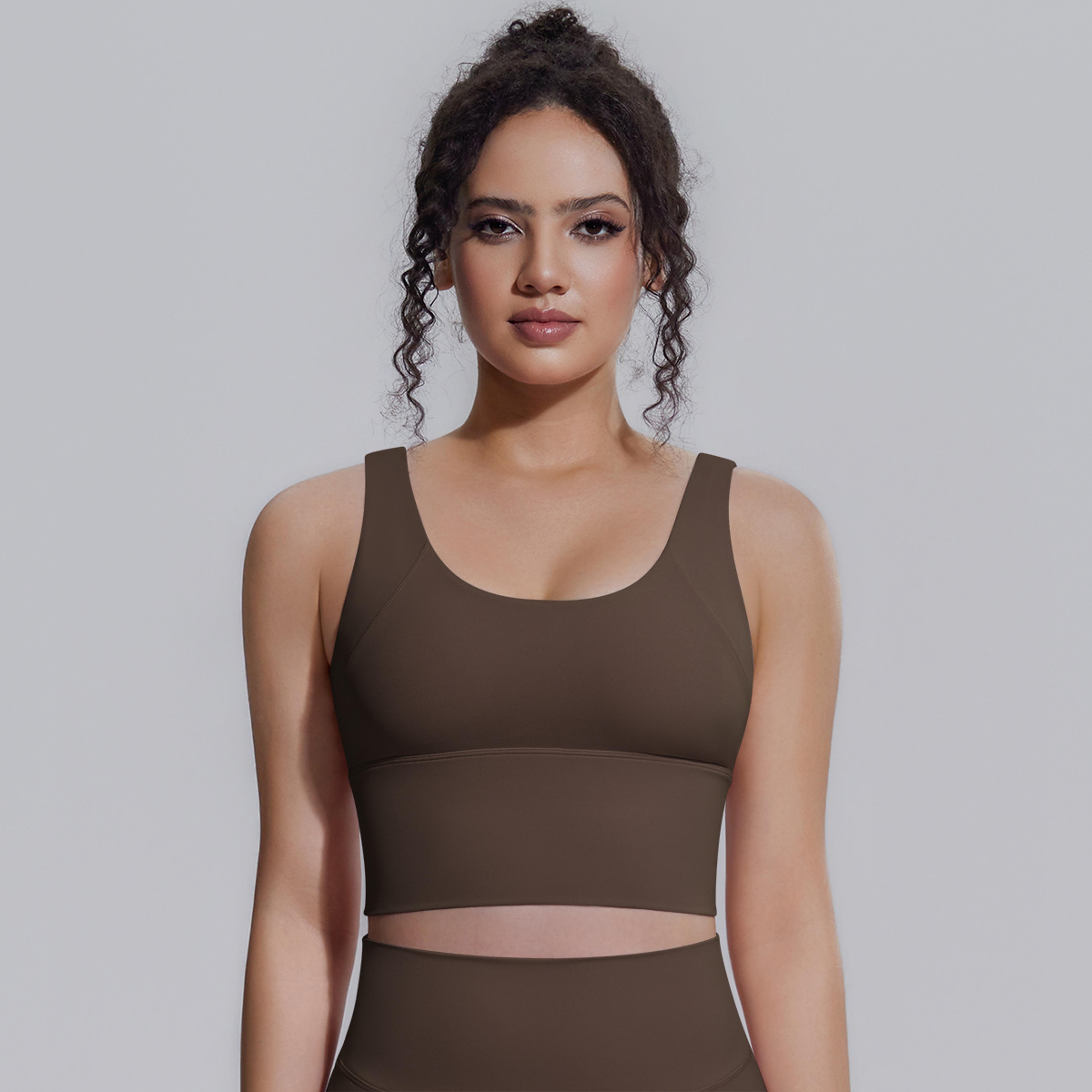 Women V Back Sports Bra With Chest Pad Shockproof Padded Yoga Bra For Fitness And Running 7