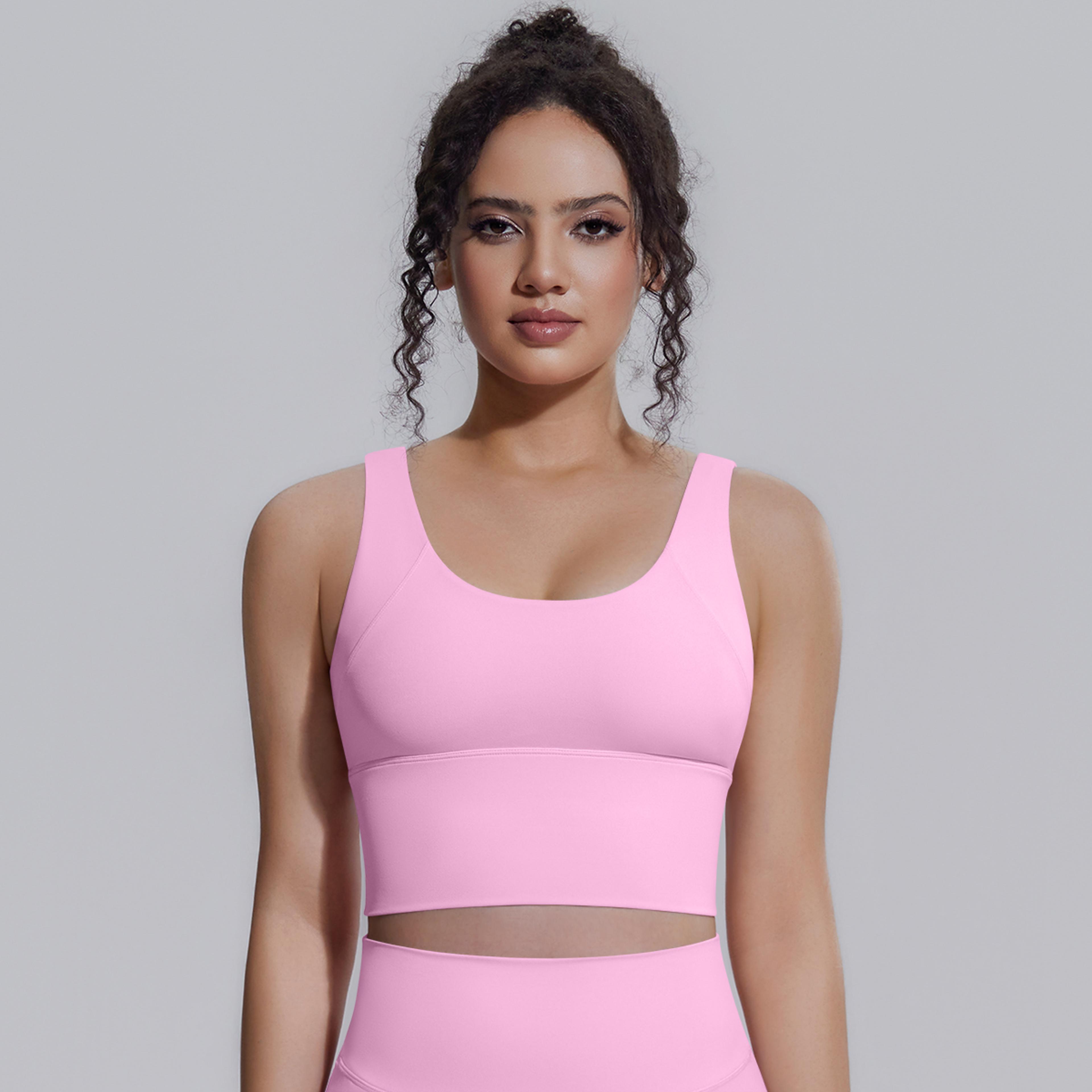 Women V Back Sports Bra With Chest Pad Shockproof Padded Yoga Bra For Fitness And Running 6