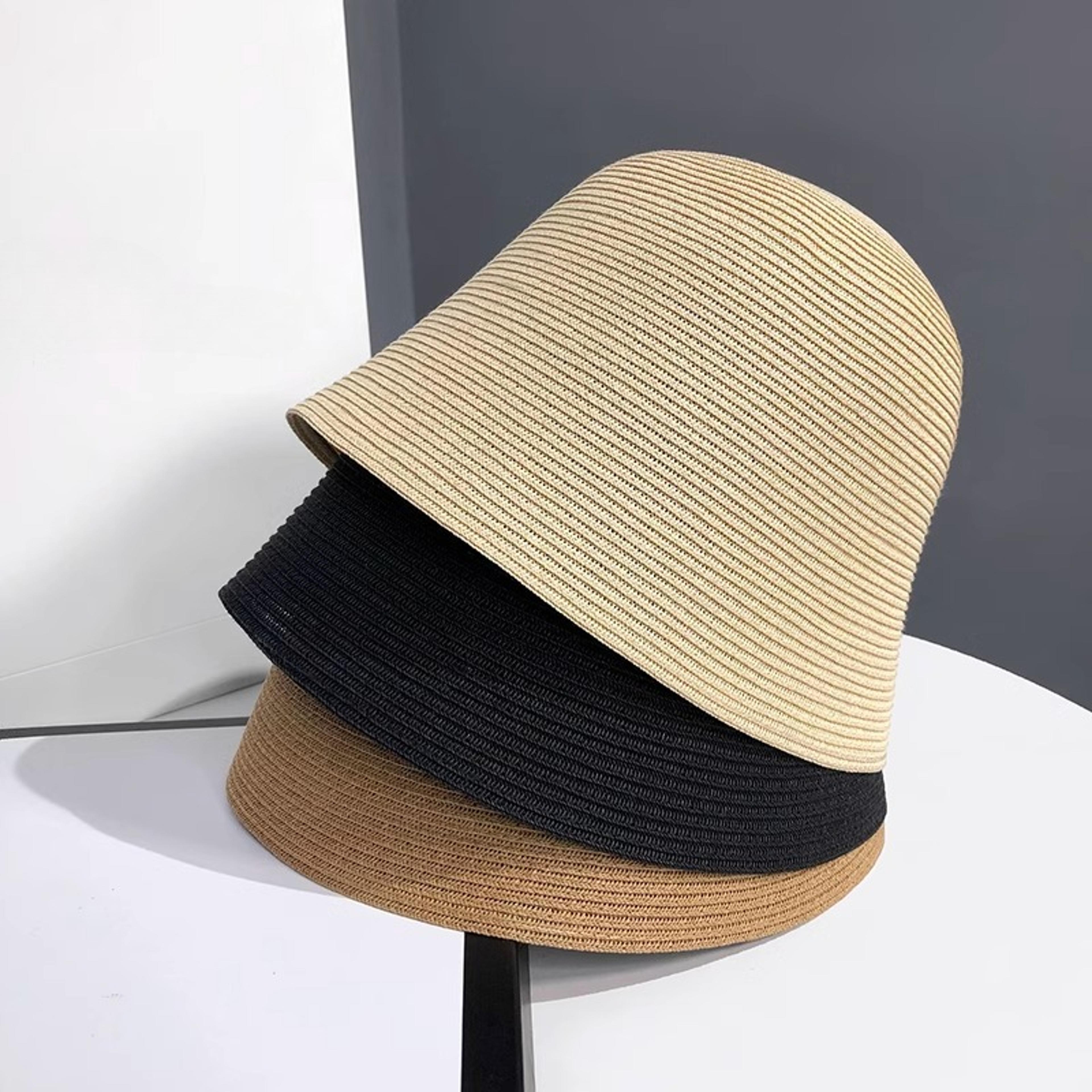 womens breathable straw fisherman sun hat – wide brim packable summer beach hat