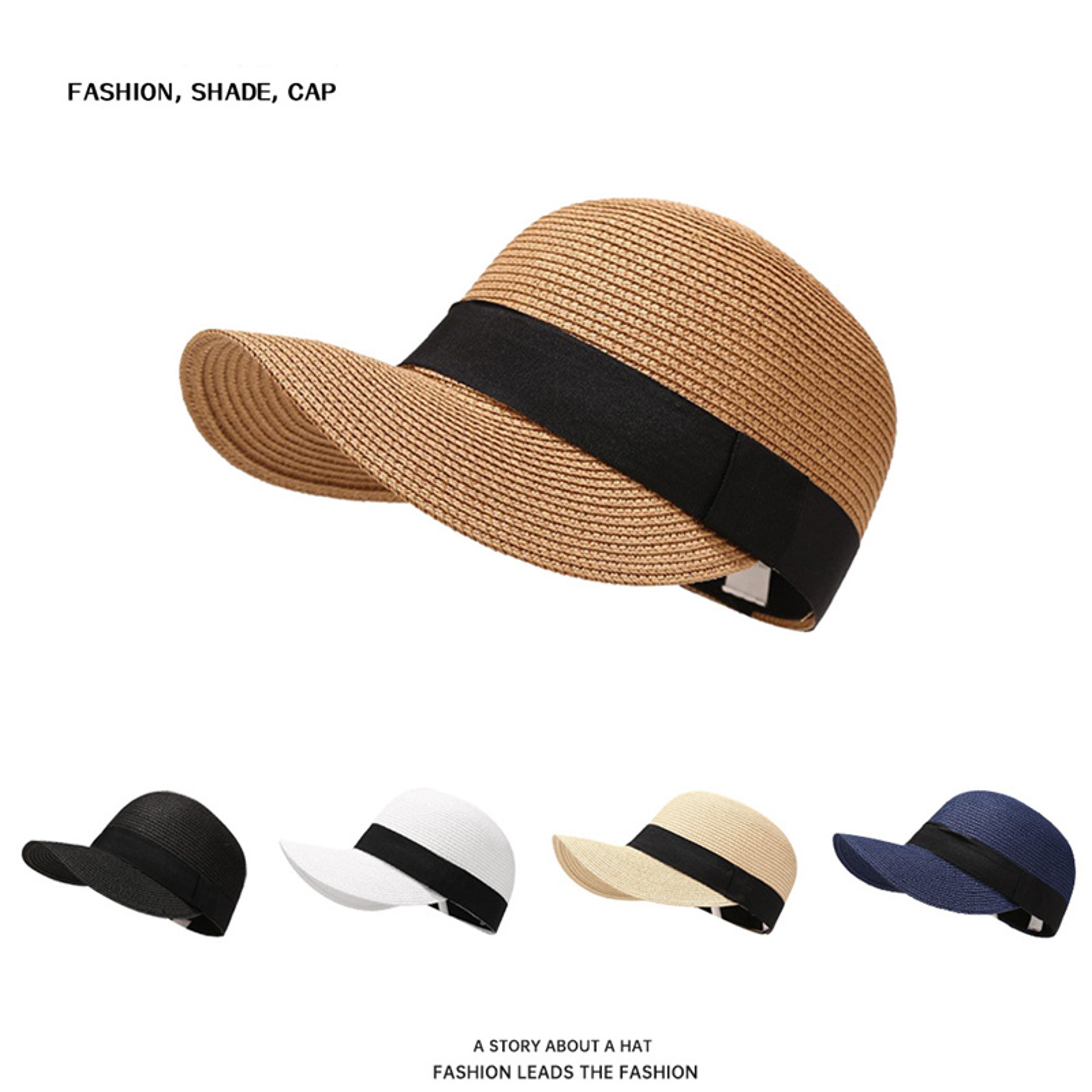 women straw sun hat panama beach sun cap breathable summer visor for outdoor travel