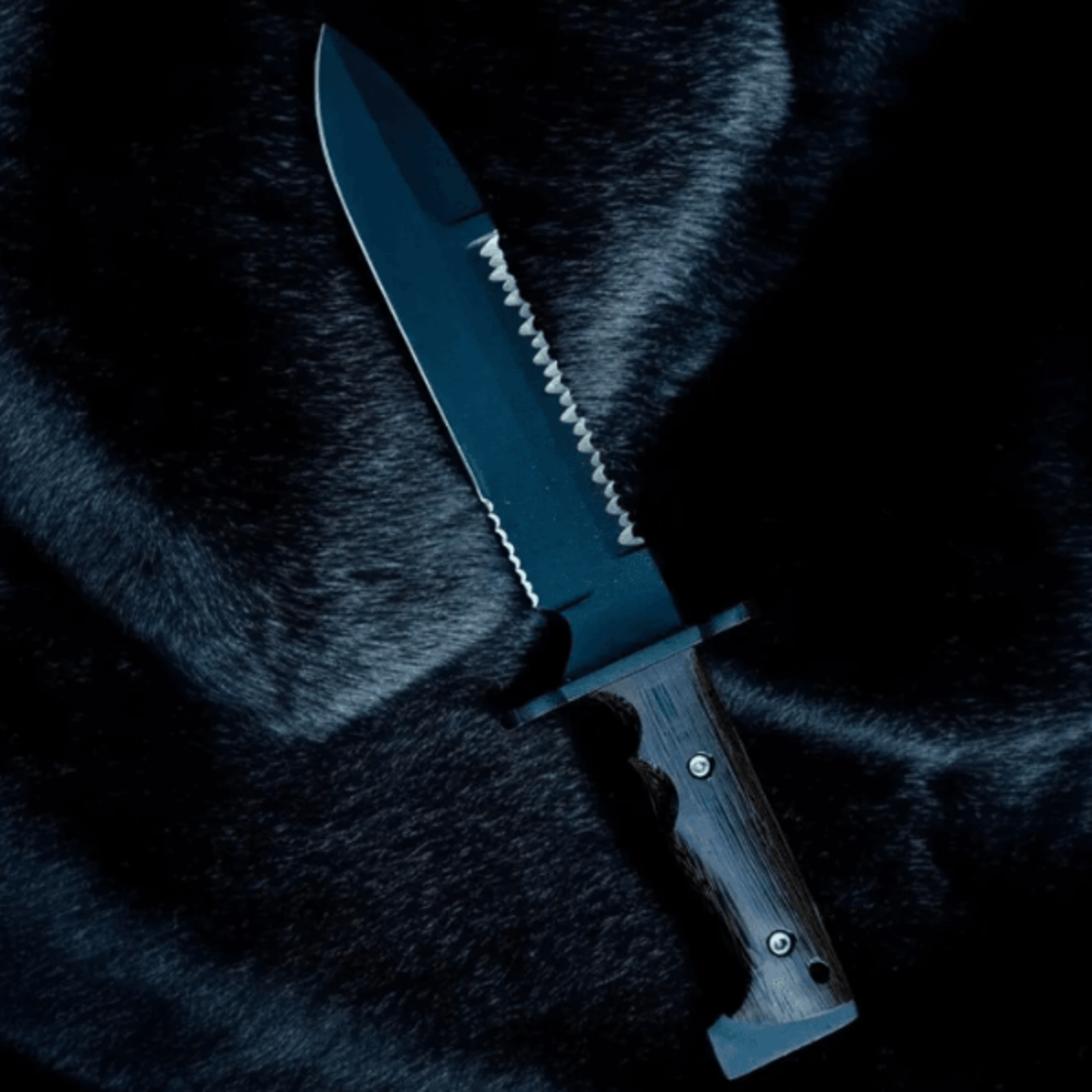 hand-forged carbon steel bowie knife | 15" survival blade with wangi wood handle | heavy-duty hunting knife