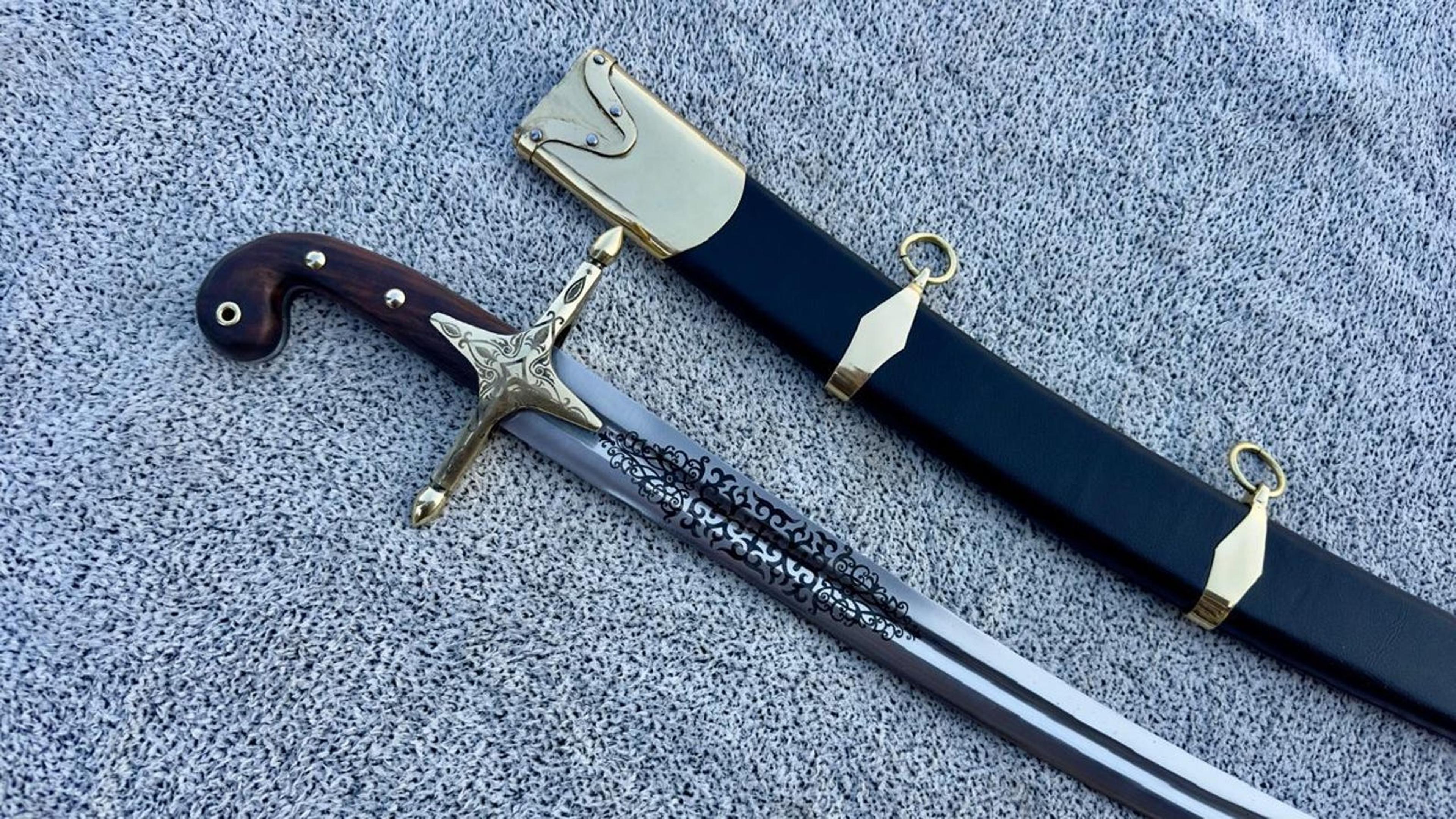 Custom Arabic Shamshir Saber Historical Islamic Sword Collector Gift  Islamic Collector Sword 3