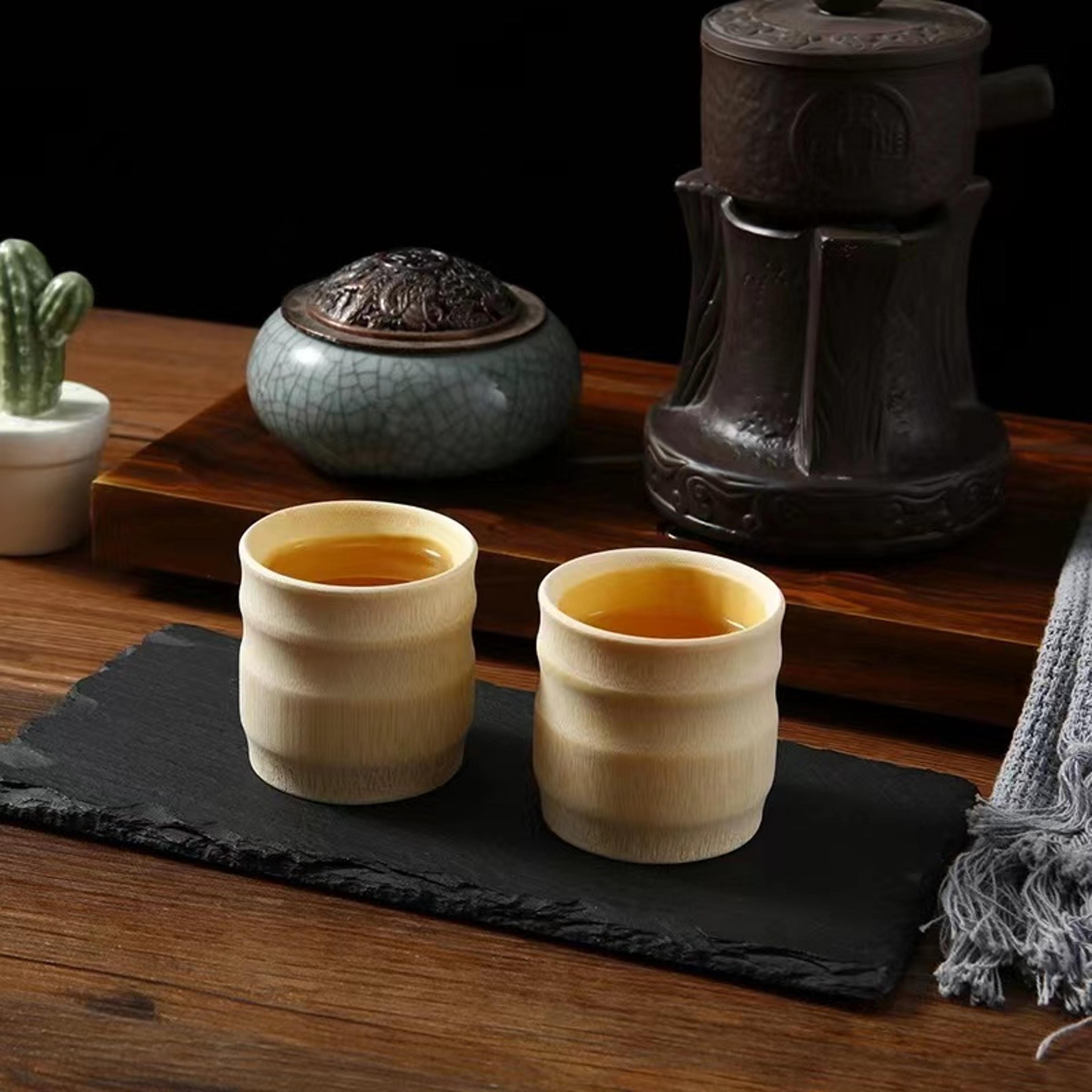pure natural bamboo water cups, eco-friendly, durable, handmade