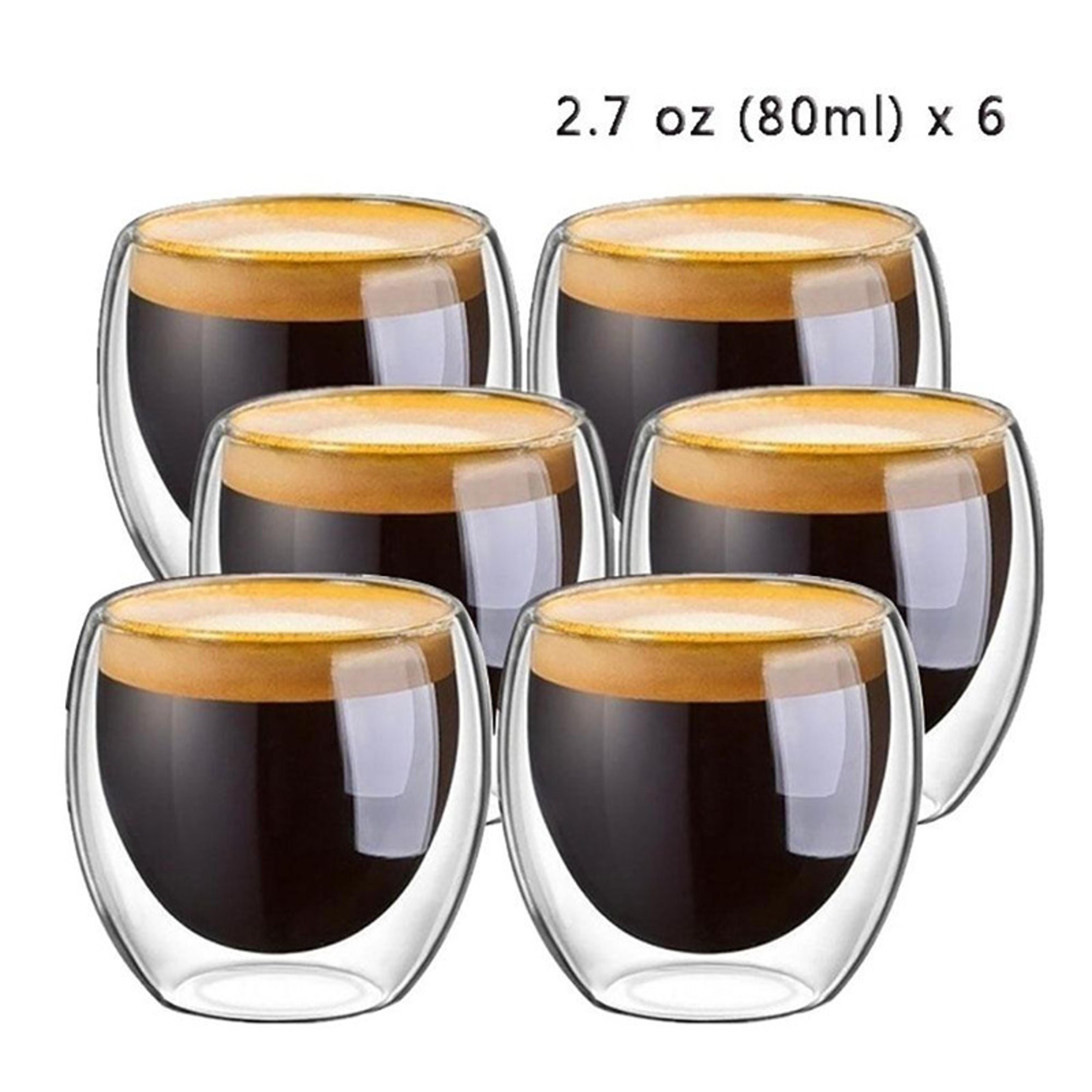 glass coffee mugs, double wall glass coffee cups, insulated espresso cups, cold drinking wine shot glasses, tea cups